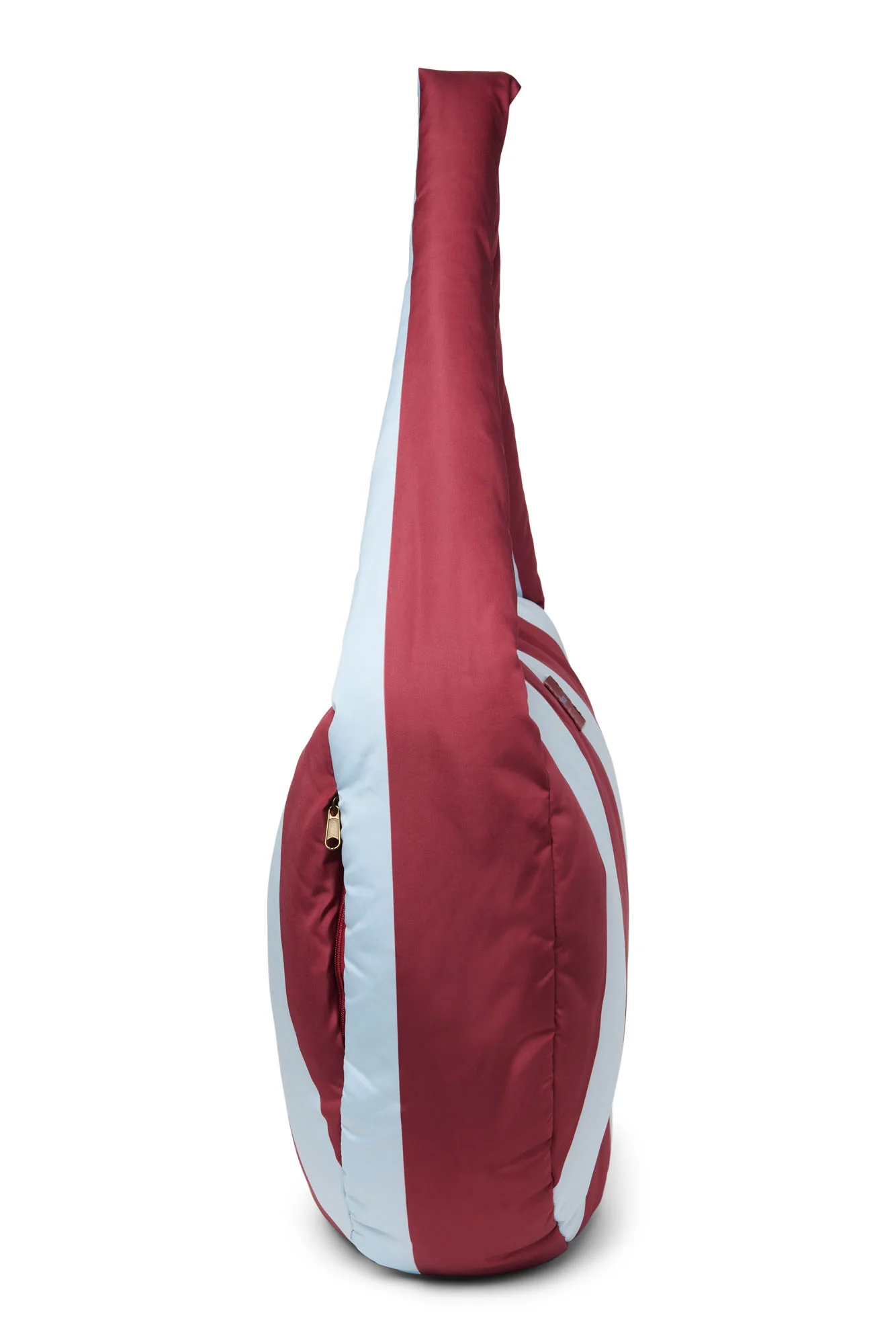 Bold Stripe Cross Body Bag | Bordeaux/Light Blue - Image 4