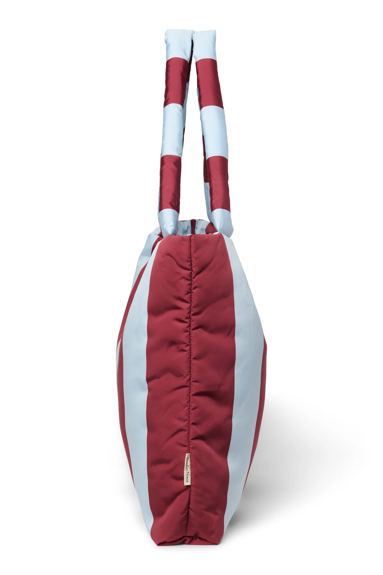 Bold Stripe Mom Bag | Bordeaux/Light Blue - Image 4