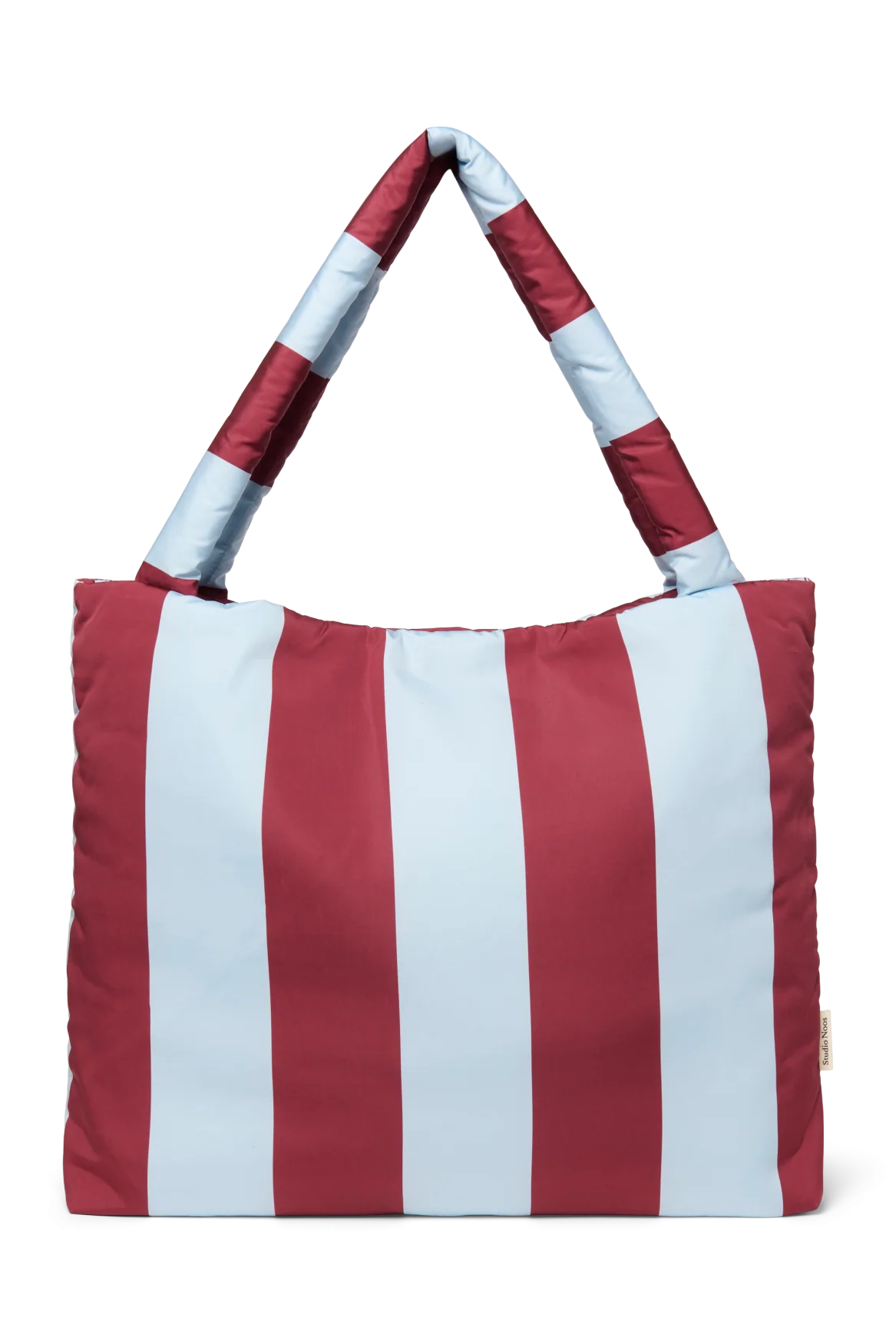 Bold Stripe Mom Bag | Bordeaux/Light Blue - Image 6