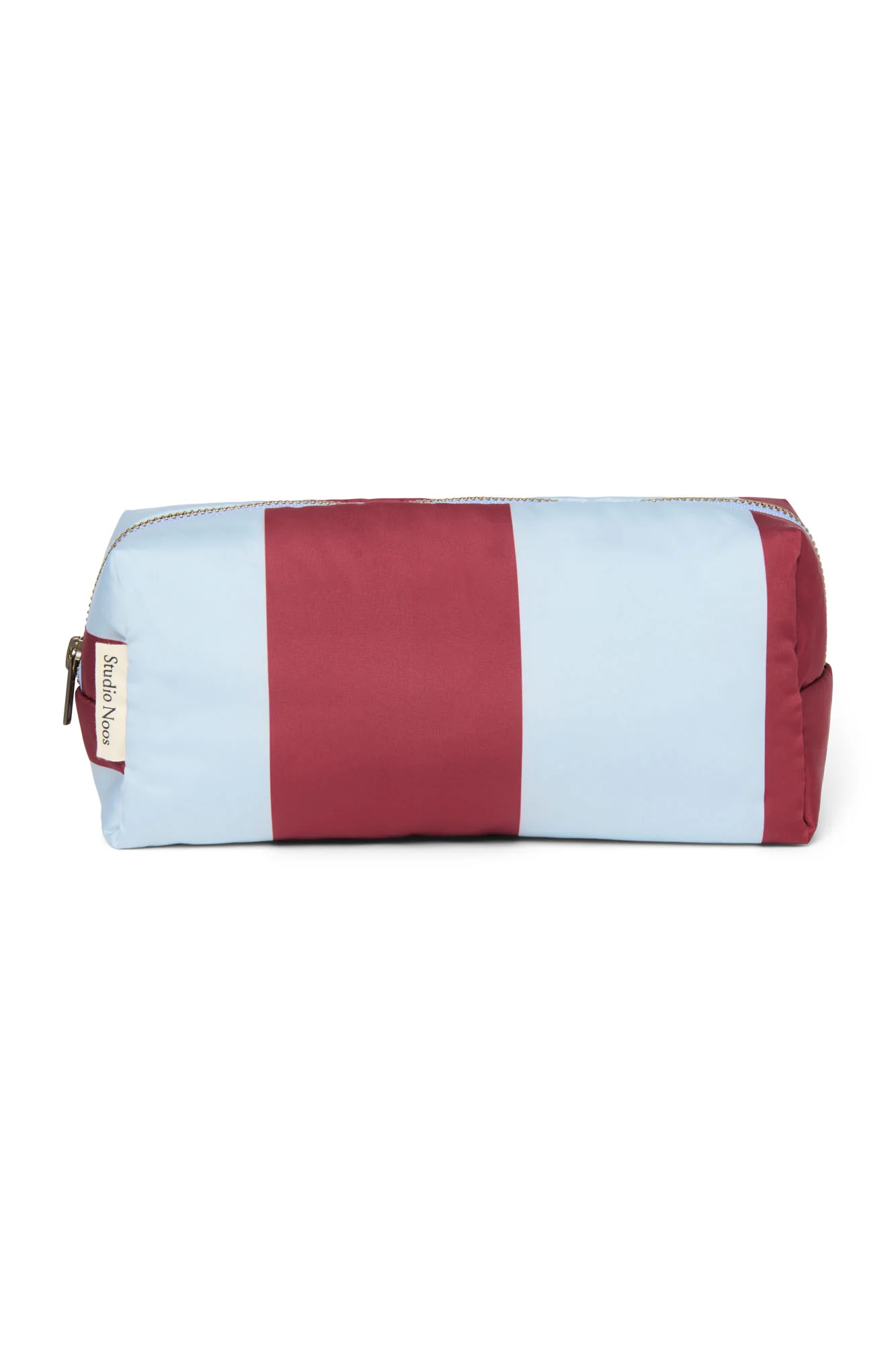 Bold Stripe Pouch | Bordeaux/Light Blue