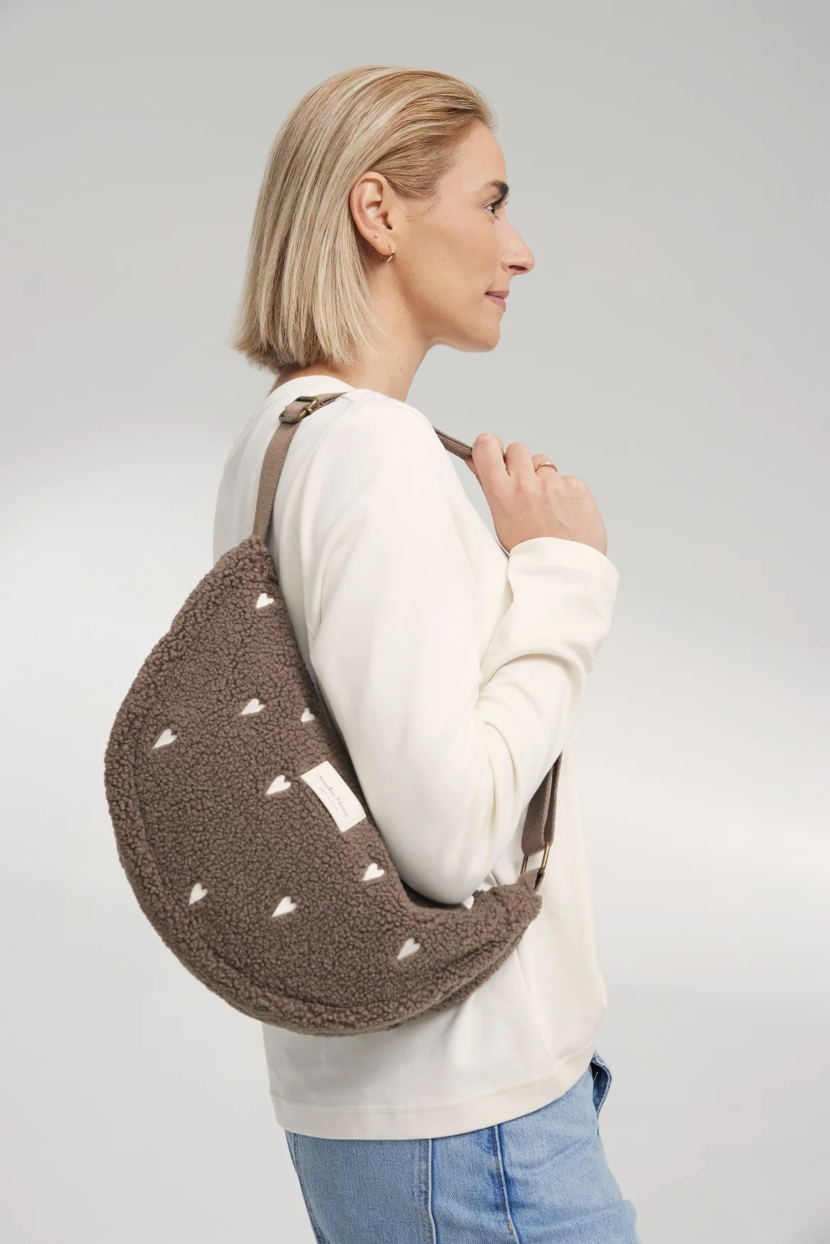 Teddy Adult Fanny Pack | Brown Hearts - Image 3