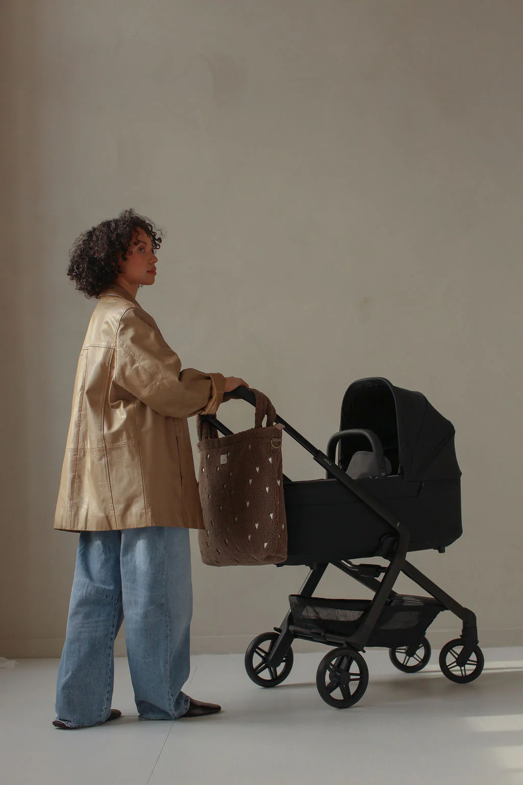 Teddy Diaper Bag | Brown Hearts - Image 4