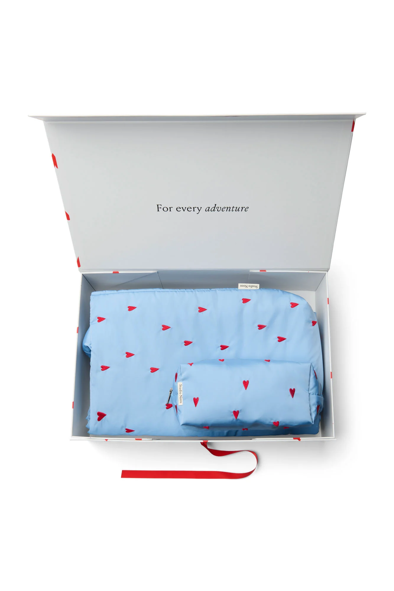 Classic Puffy Gift Set | Light Blue Hearts