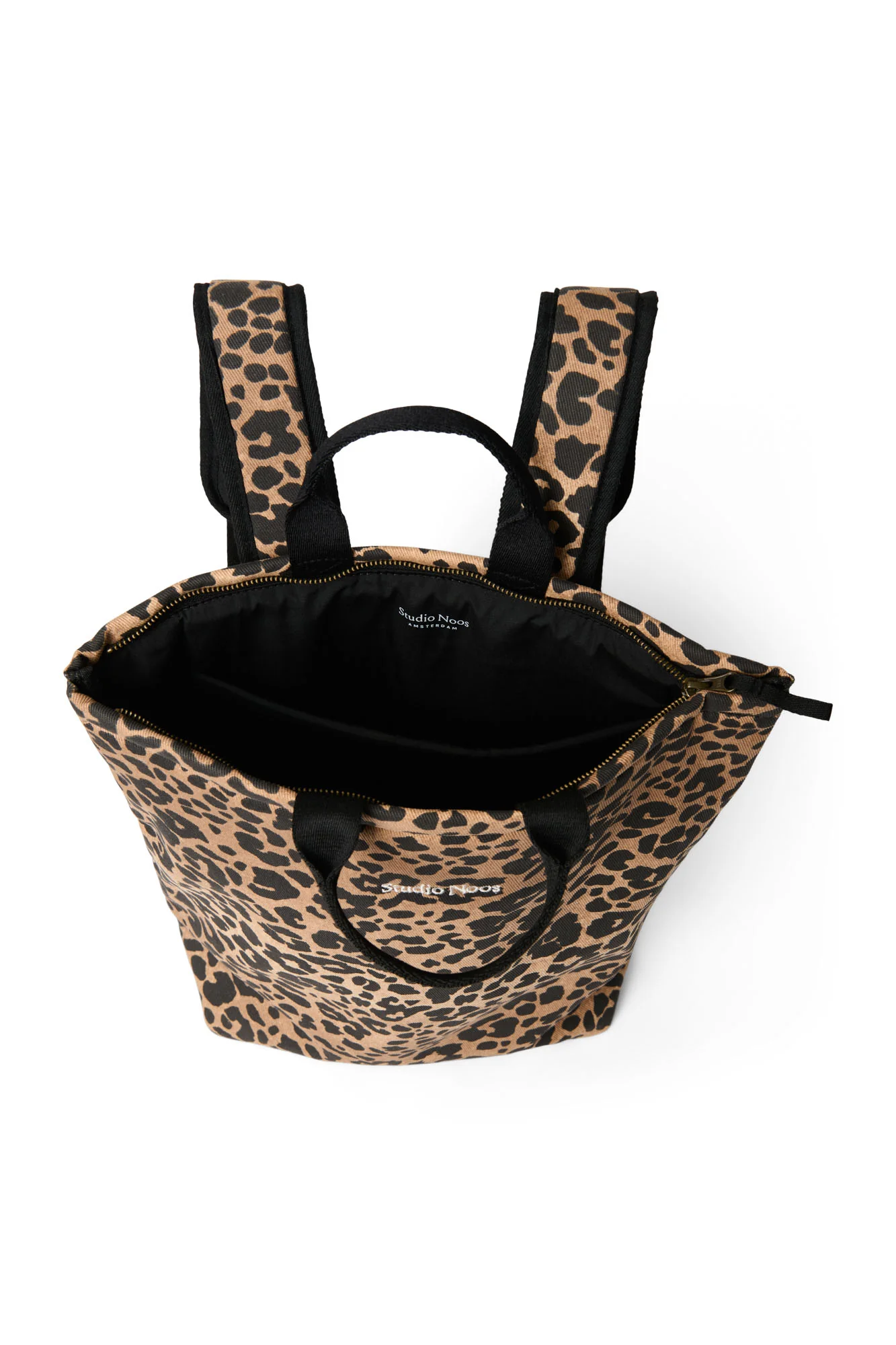 Cotton Adult Backpack | Brown Leopard - Image 3