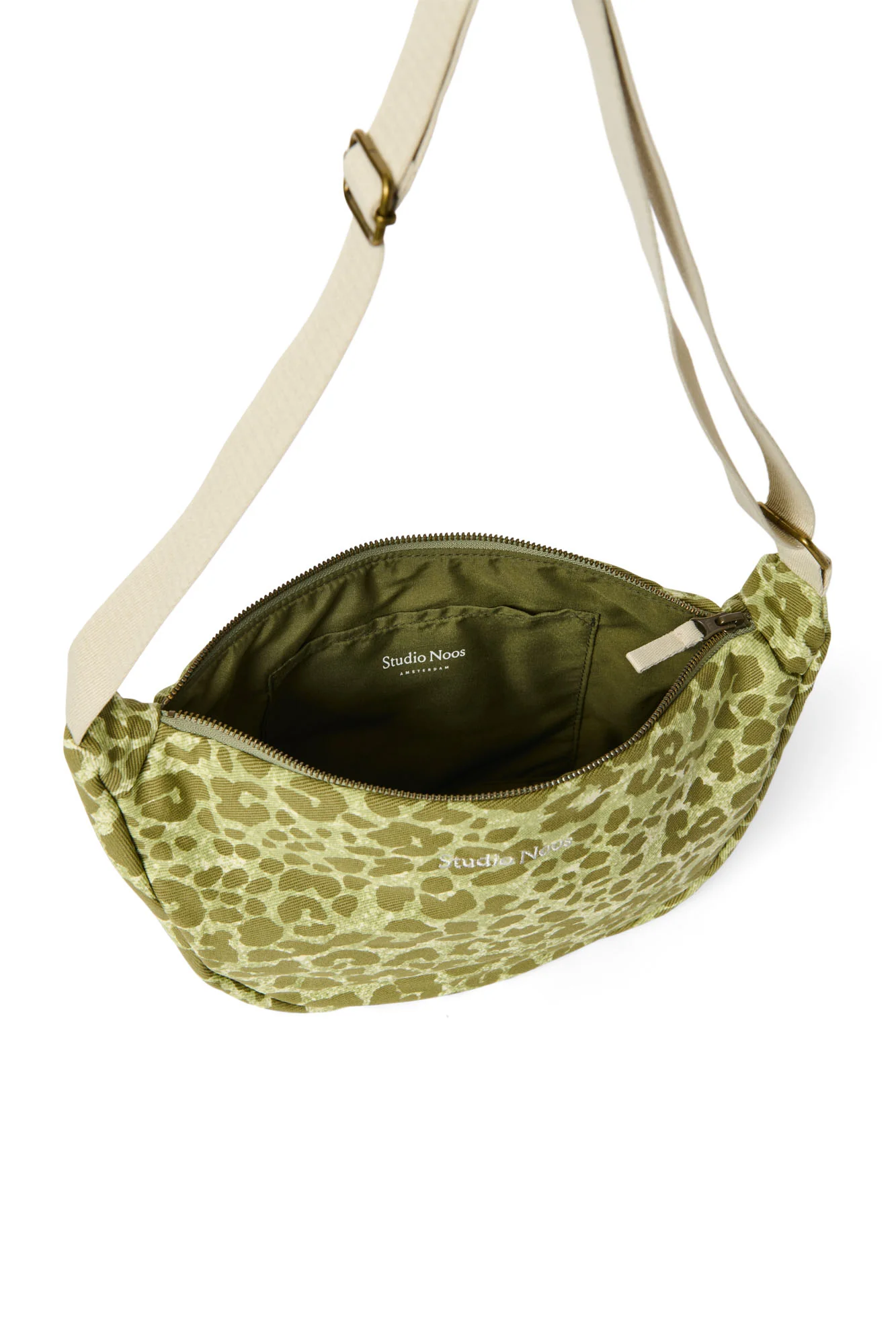 Cotton Adult Fanny Pack | Green Leopard - Image 4
