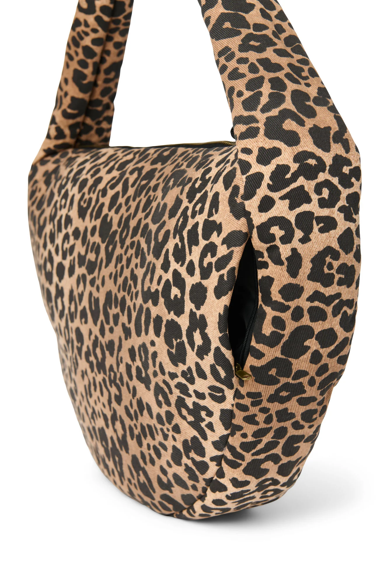 Cotton Cross Body Bag | Brown Leopard - Image 4