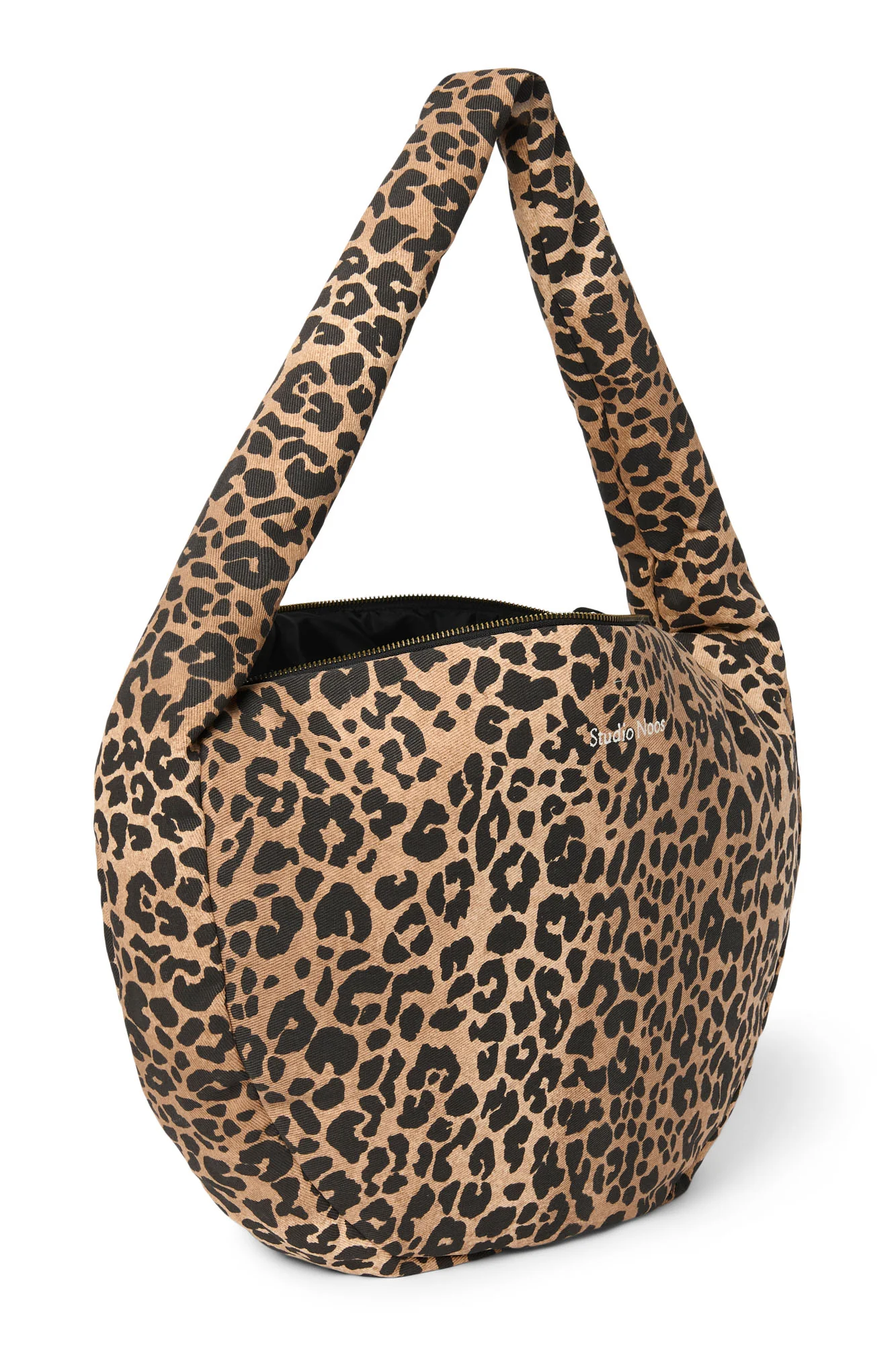 Cotton Cross Body Bag | Brown Leopard - Image 7