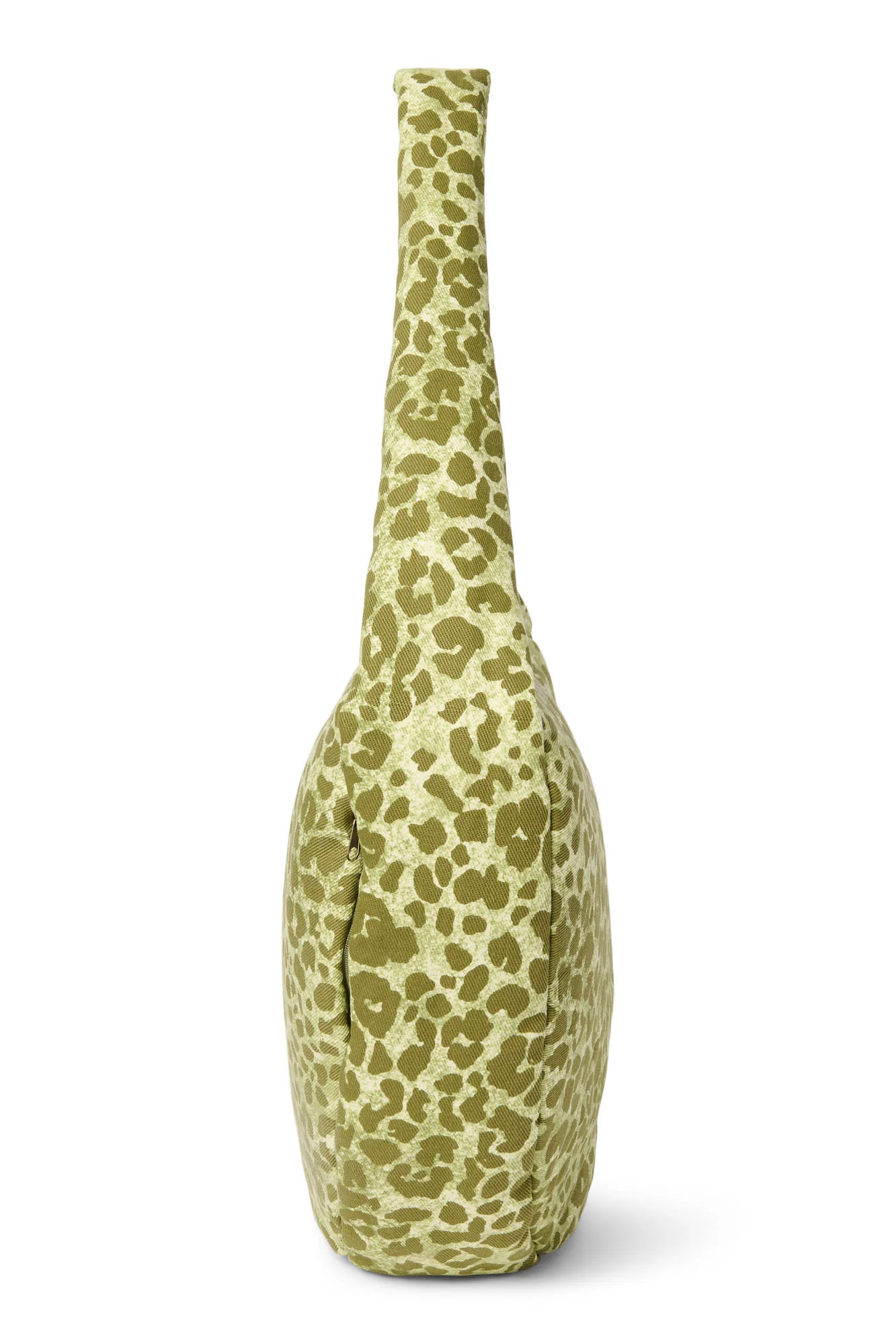 Cotton Cross Body Bag | Green Leopard - Image 4