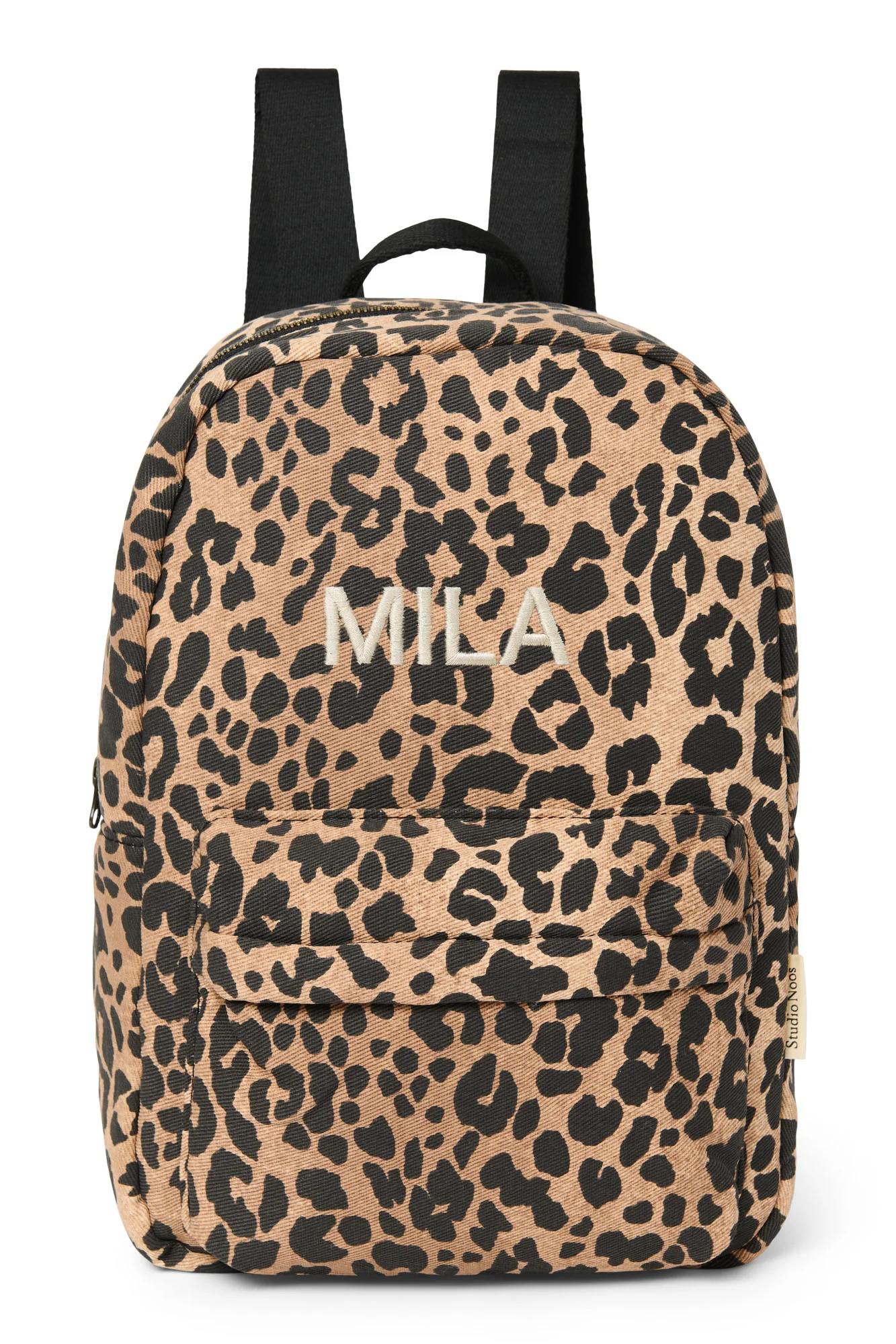 Cotton Midi Backpack | Brown Leopard - Image 5