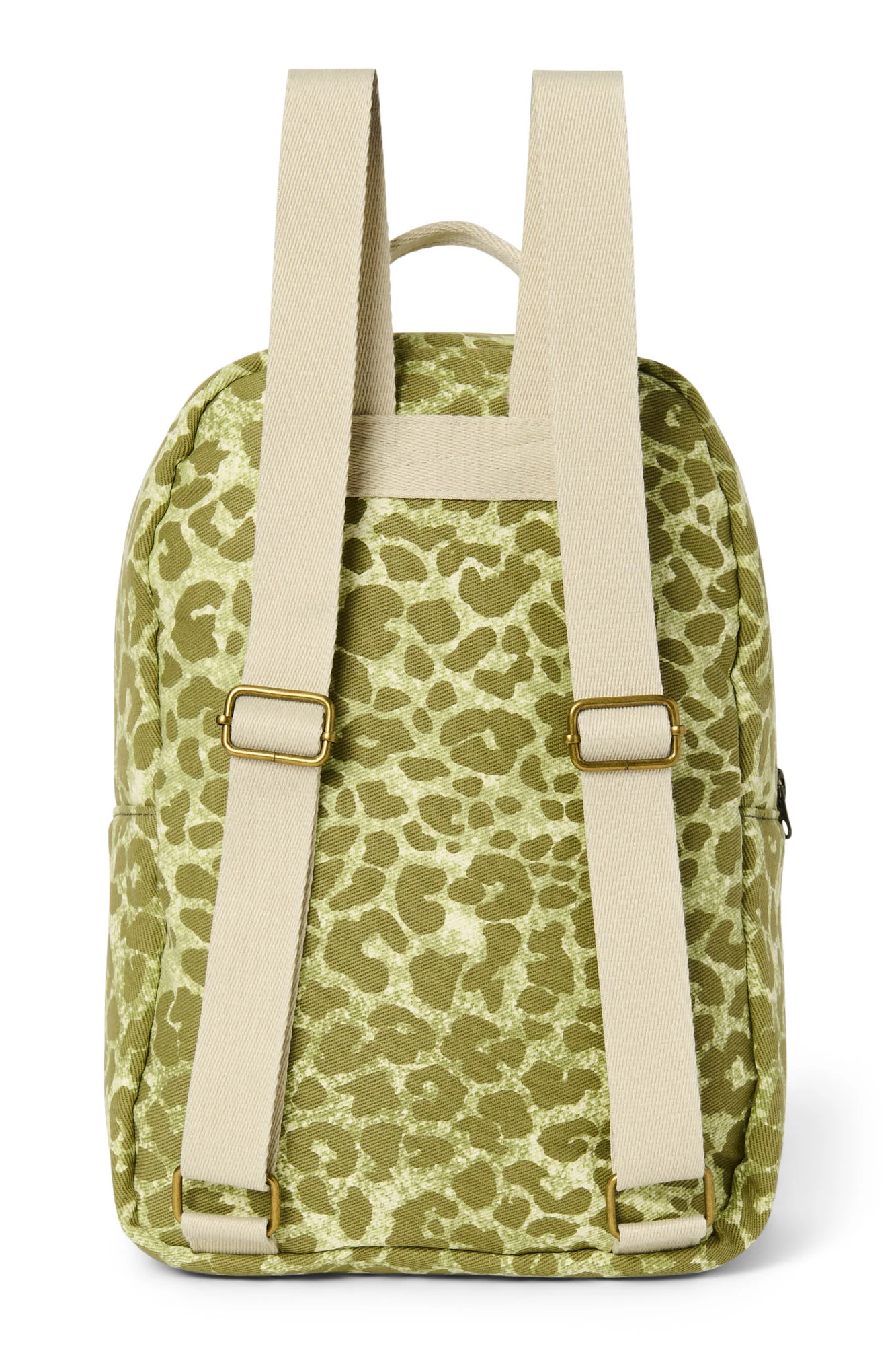 Cotton Midi Backpack | Green Leopard - Image 5