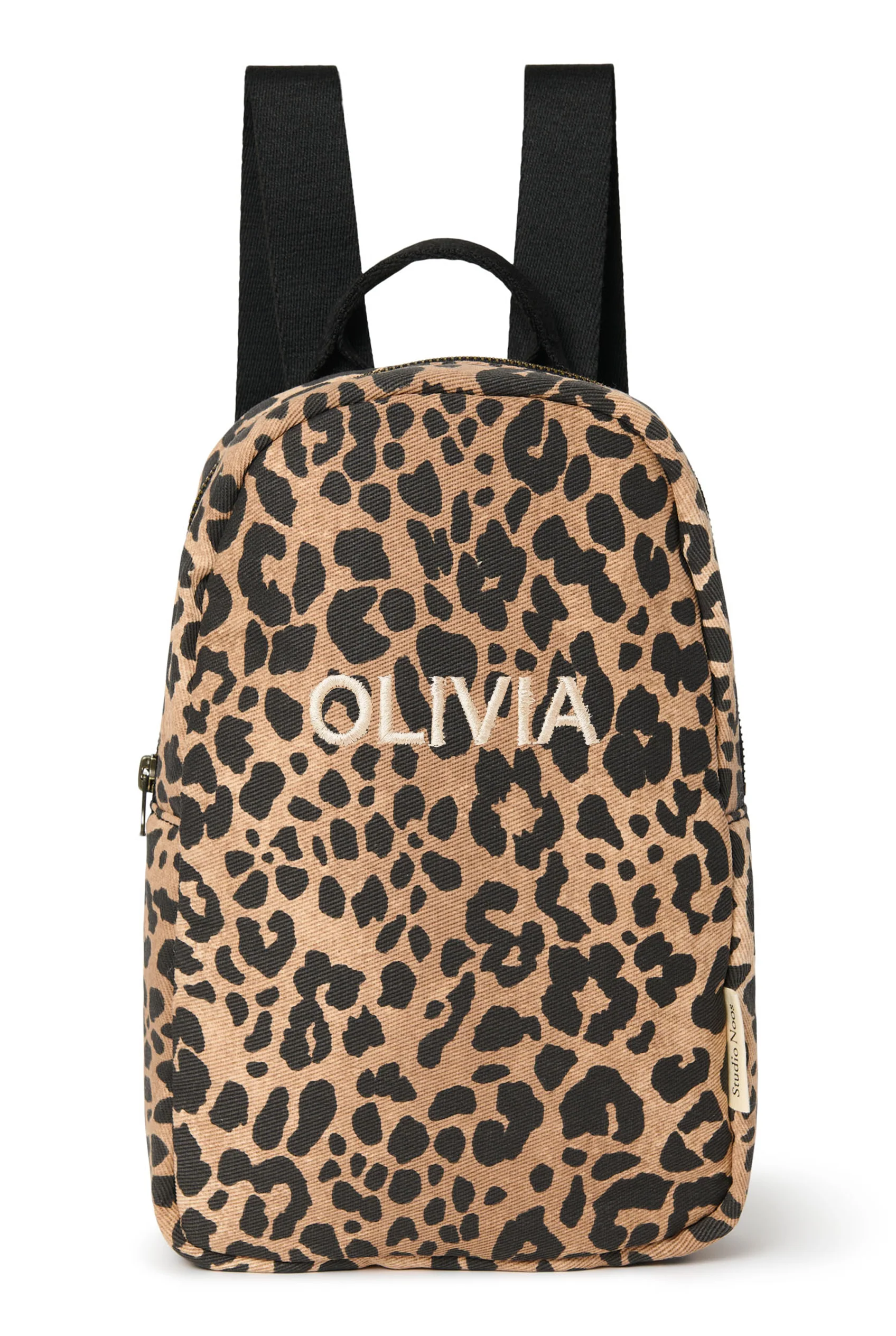 Cotton Mini Backpack | Brown Leopard - Image 5