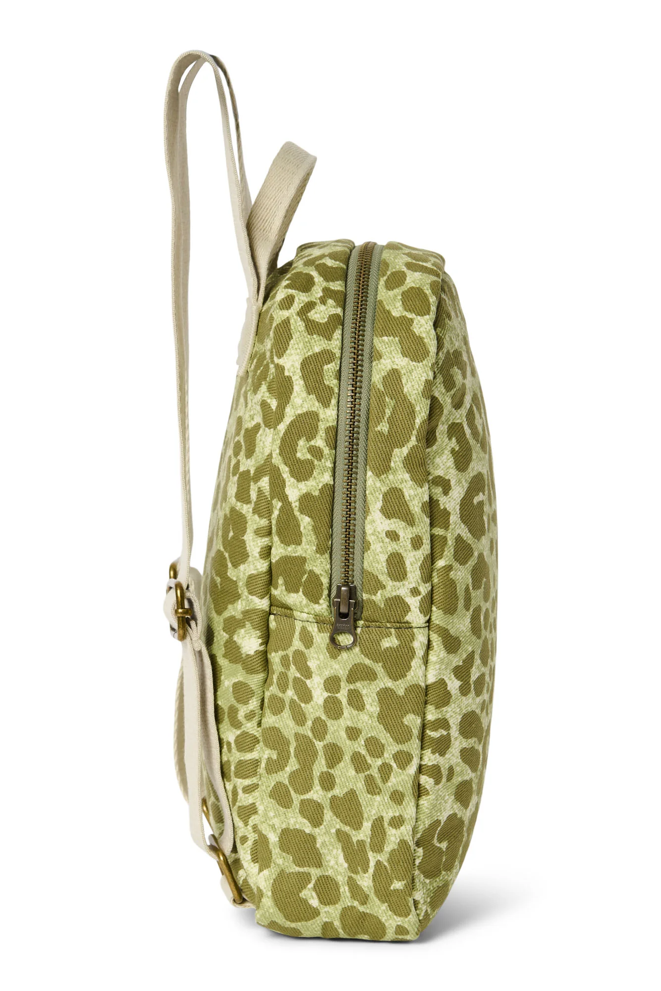 Cotton Mini Backpack | Green Leopard - Image 4