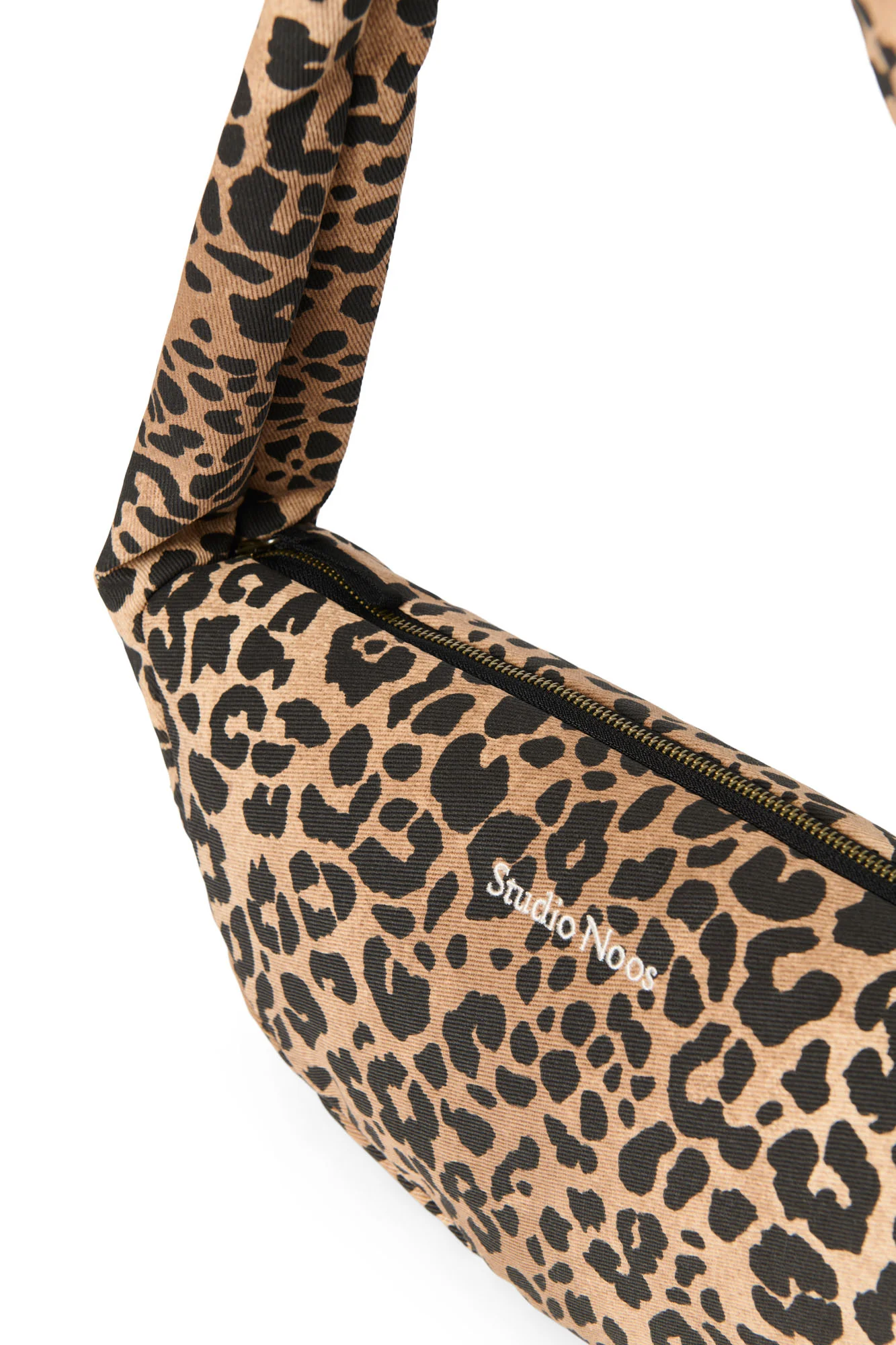 Cotton Mini Cross Body Bag | Brown Leopard - Image 4
