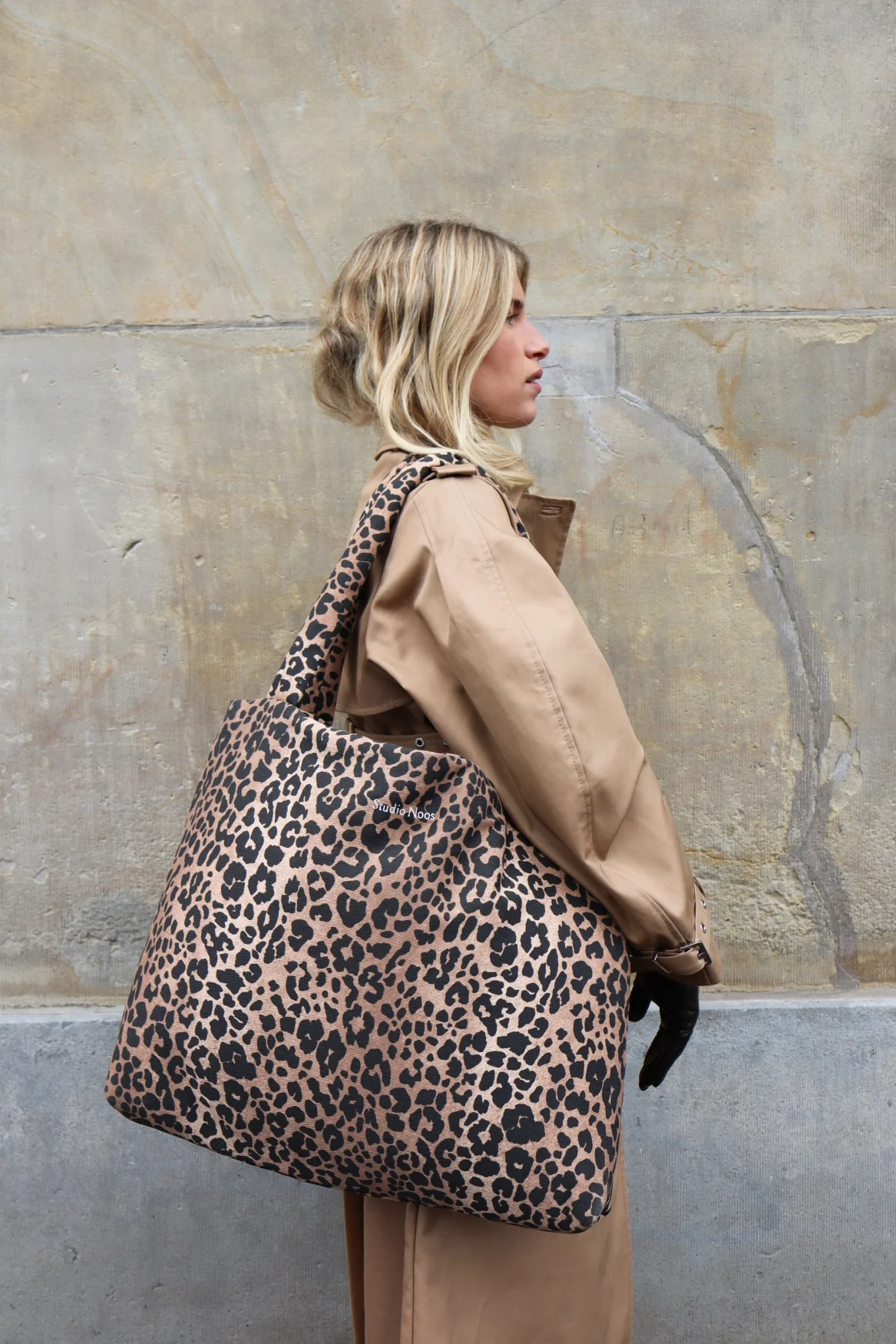 Cotton Mom Bag | Brown Leopard - Image 2