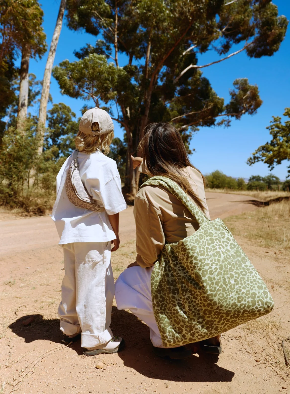 Cotton Mom Bag | Green Leopard - Image 7