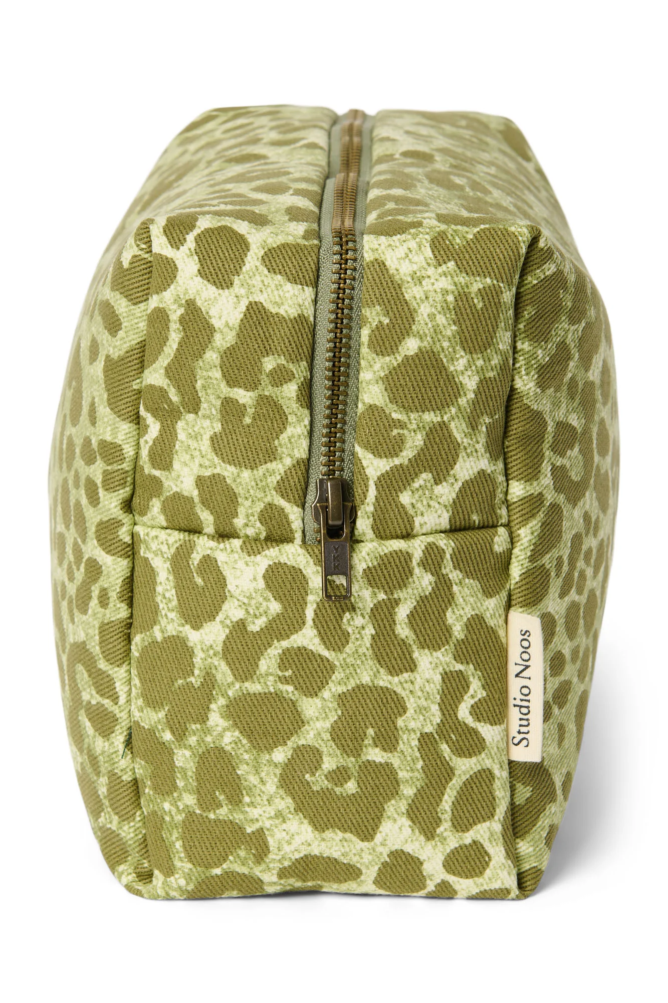 Cotton Toiletry back | Green Leopard - Image 3