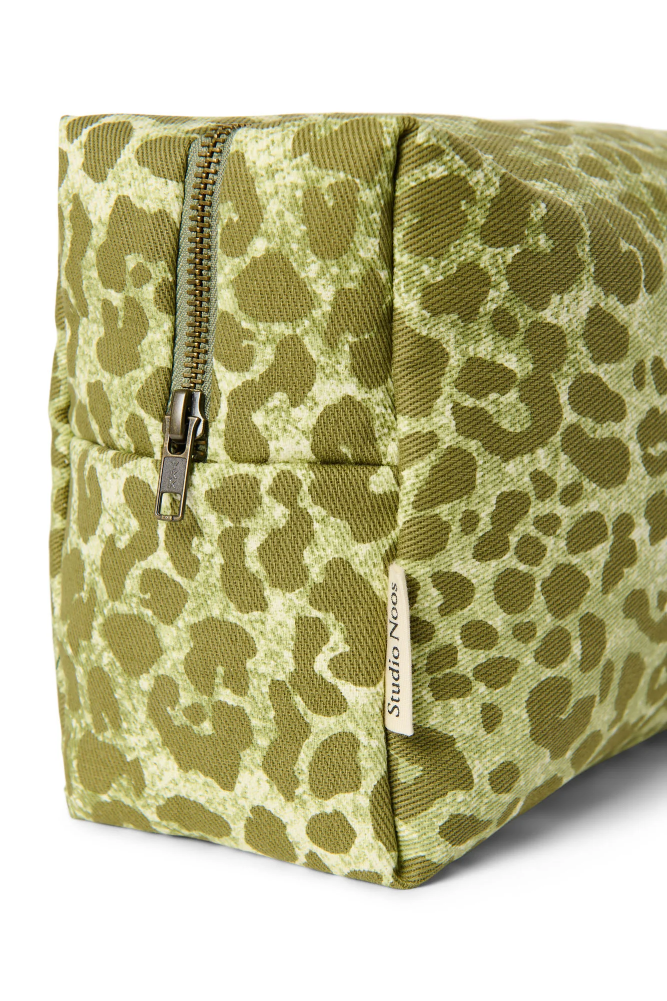 Cotton Toiletry back | Green Leopard - Image 4