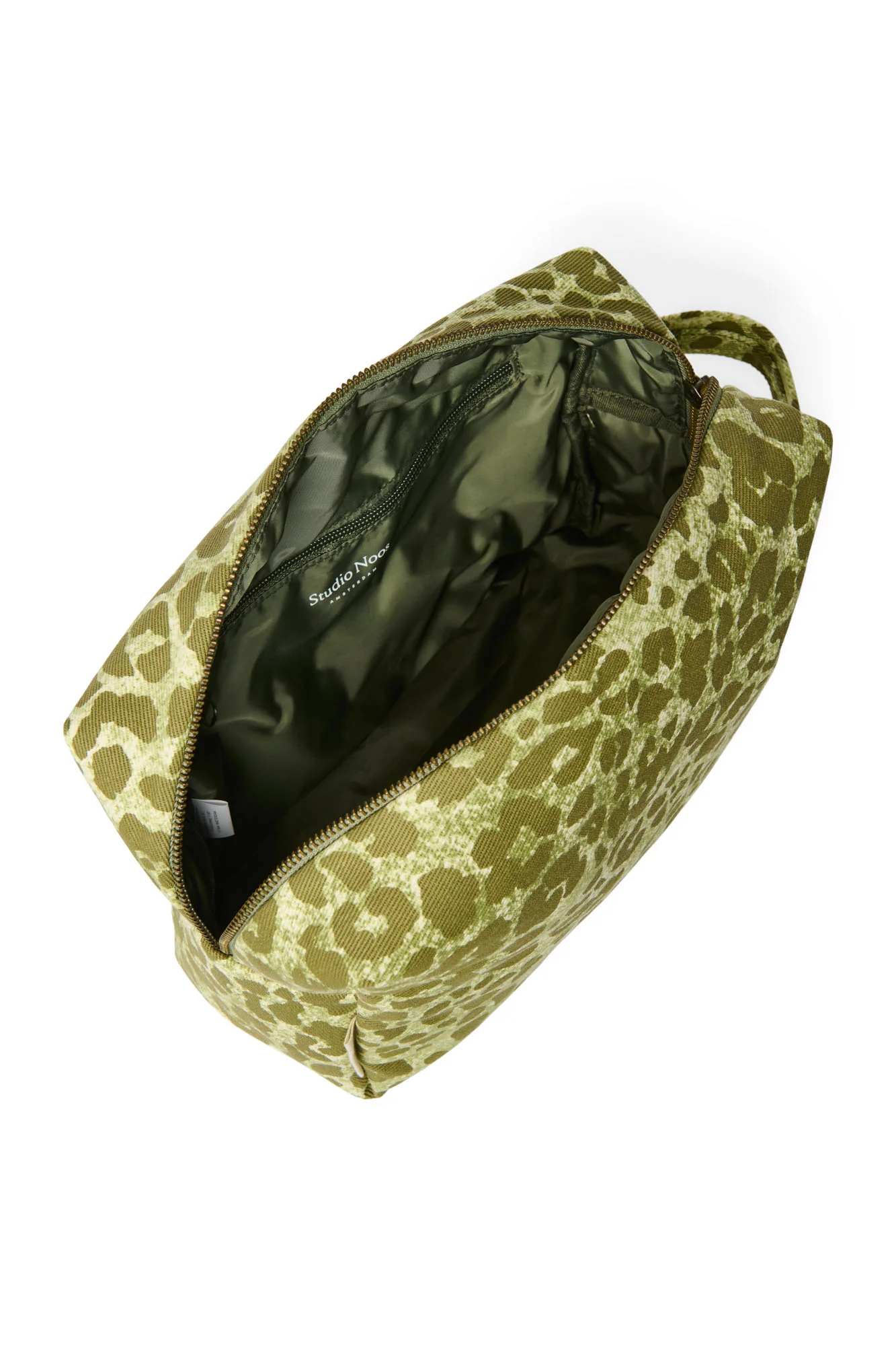 Cotton Toiletry back | Green Leopard - Image 5