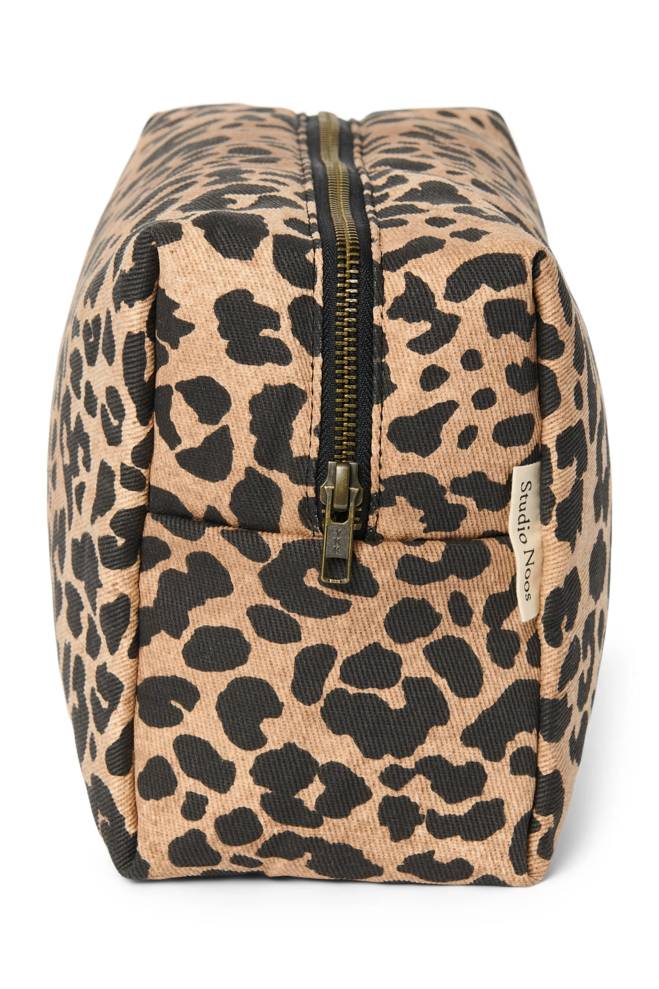 Cotton Toiletry Bag | Brown Leopard - Image 3