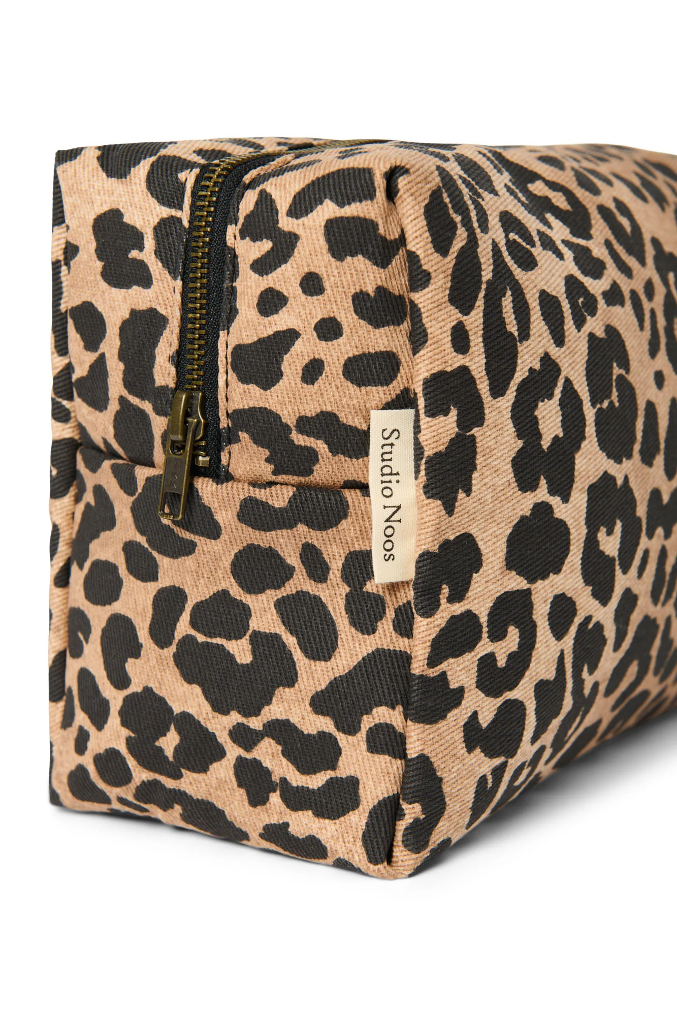 Cotton Toiletry Bag | Brown Leopard - Image 4