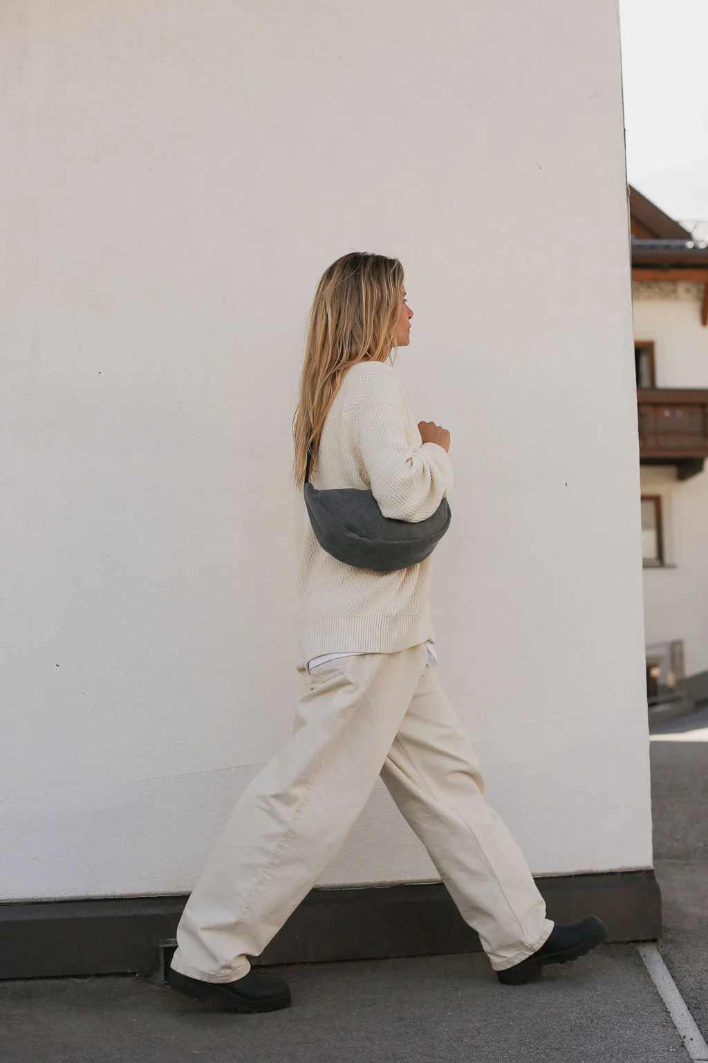 Denim Adult Fanny Pack | Grey - Image 2
