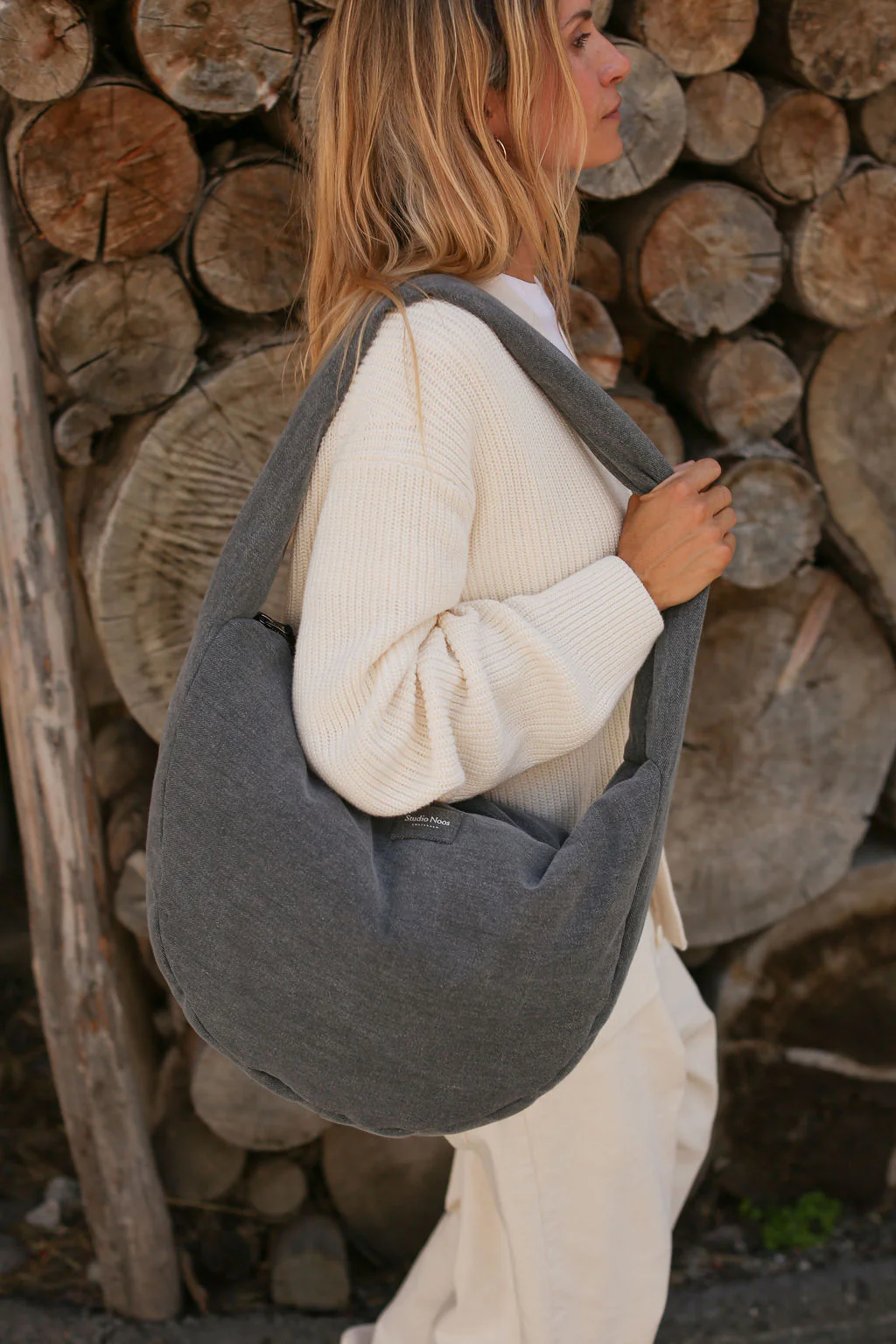 Denim Cross Body Bag | Grey - Image 2