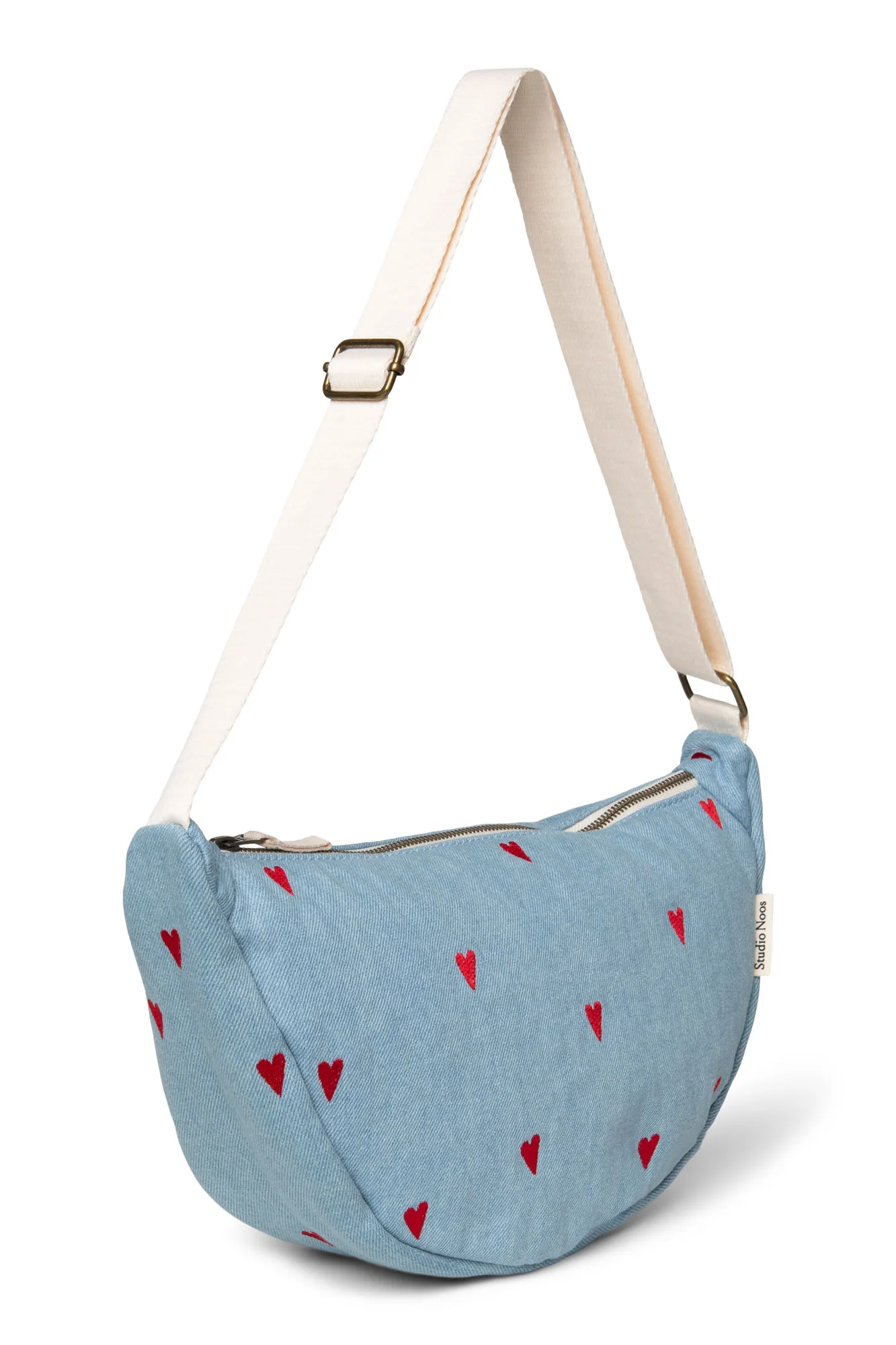 Denim Adult Fanny Pack | Blue Hearts - Image 3