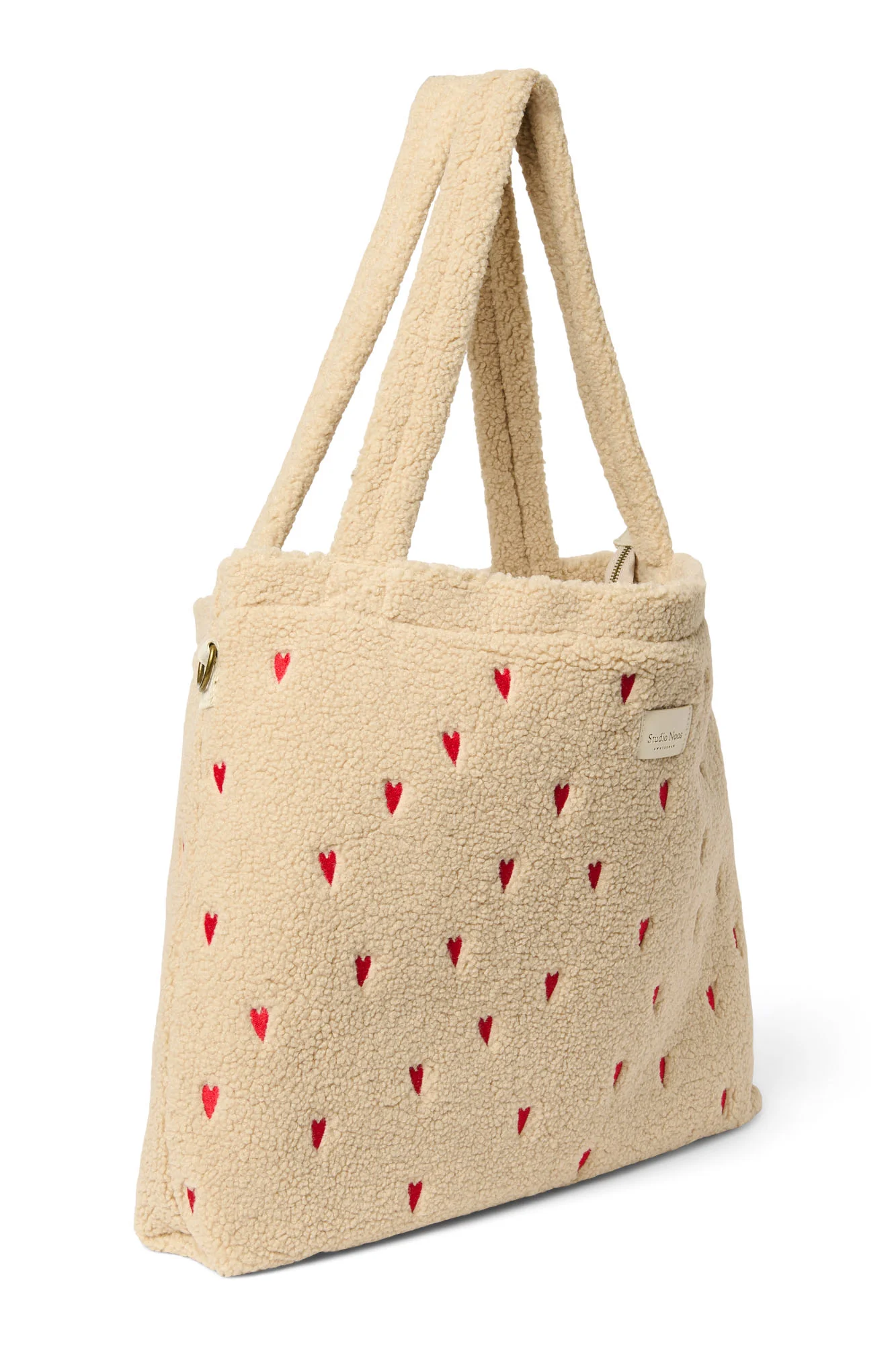 Teddy Diaper Bag | Ecru Hearts - Image 5