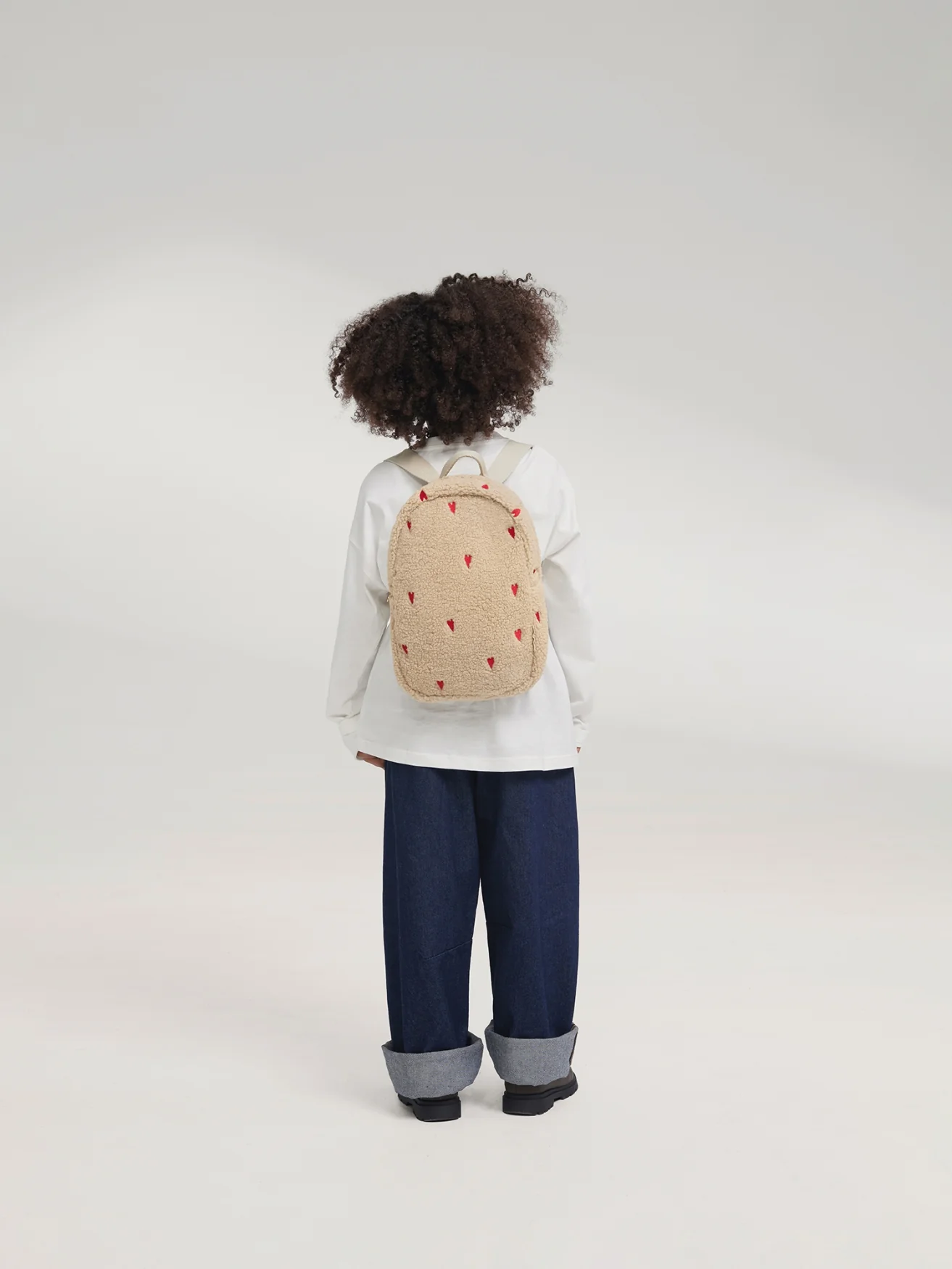 Teddy Mini Backpack | Ecru Hearts - Image 10