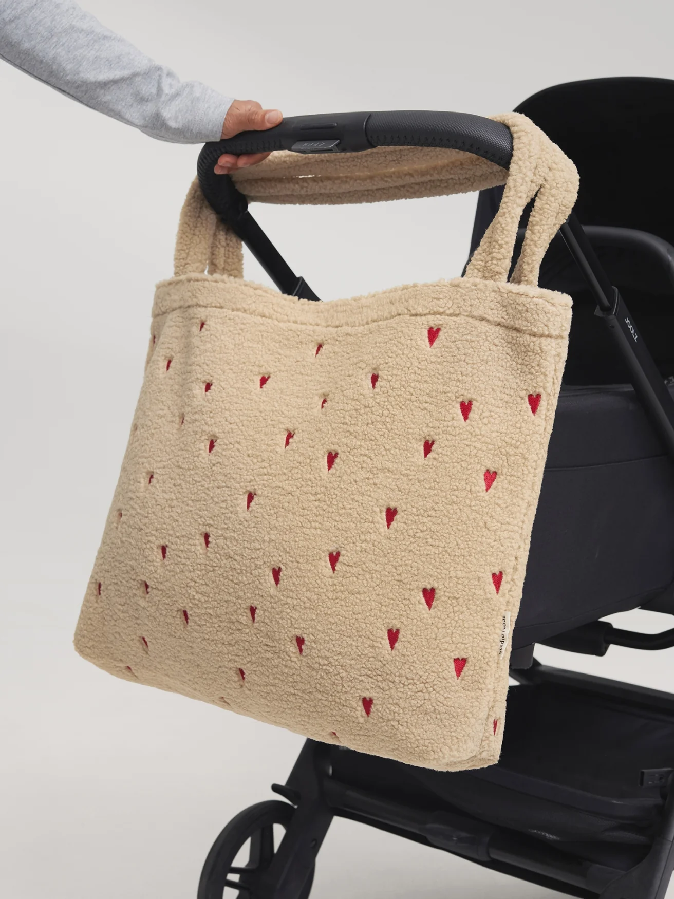 Teddy Mom Bag | Ecru Hearts - Image 3