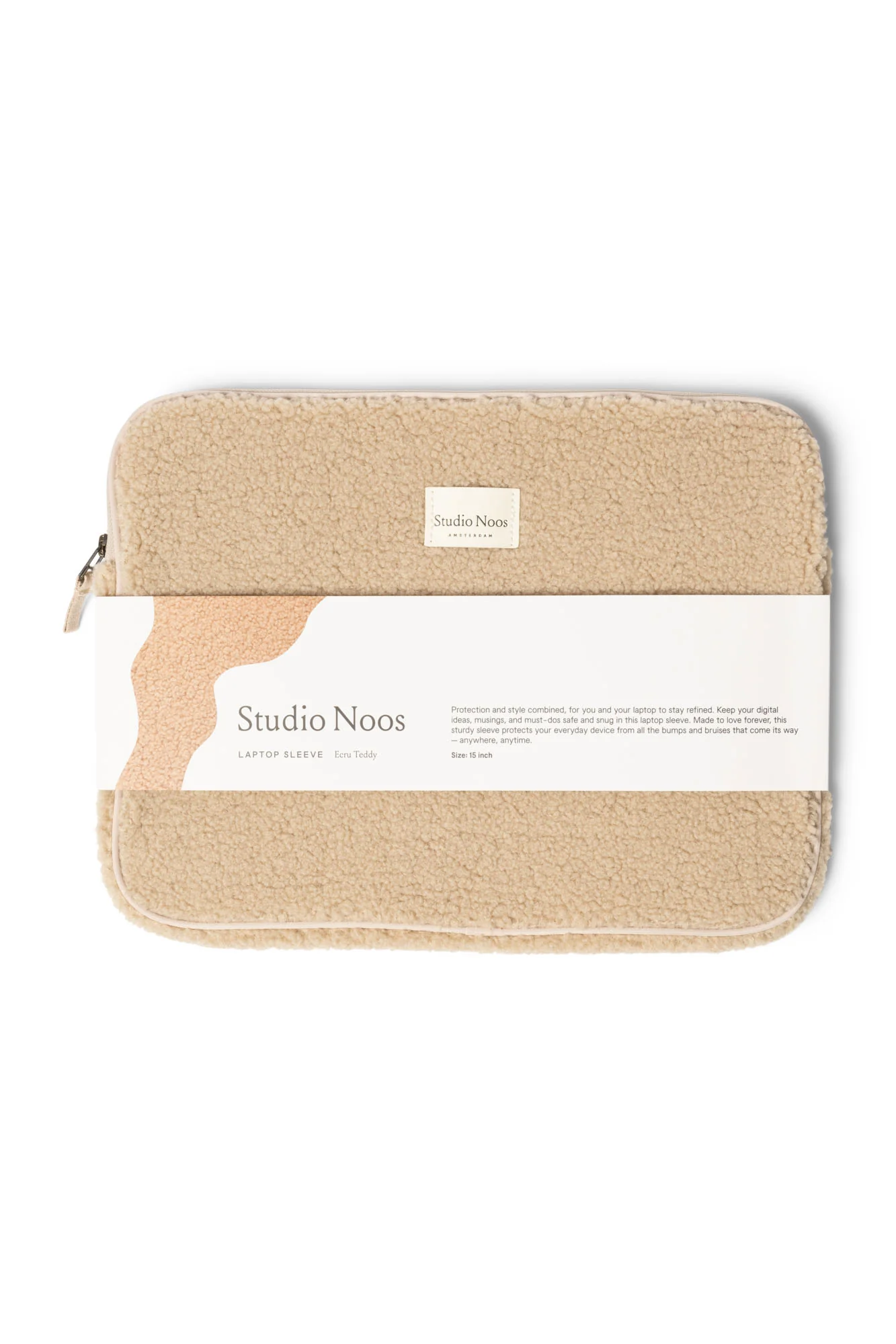 Teddy Laptop Sleeve 15 Inch | Ecru - Image 4