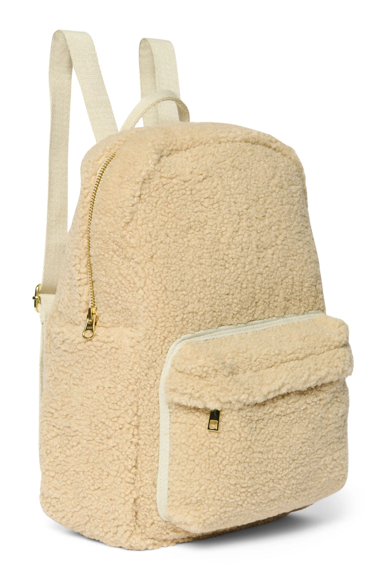 Teddy Midi Backpack Front Pocket | Ecru - Image 5