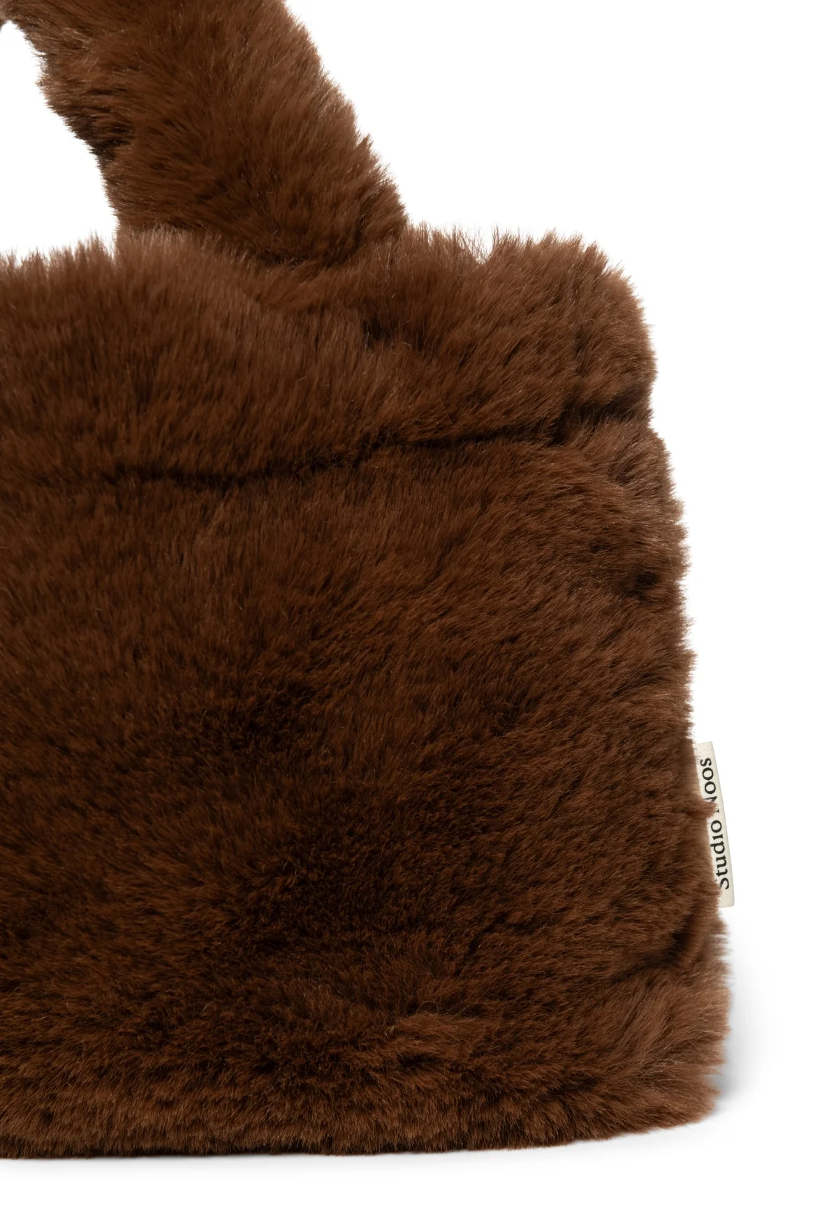Faux Fur Mini Handbag | Brown - Image 5