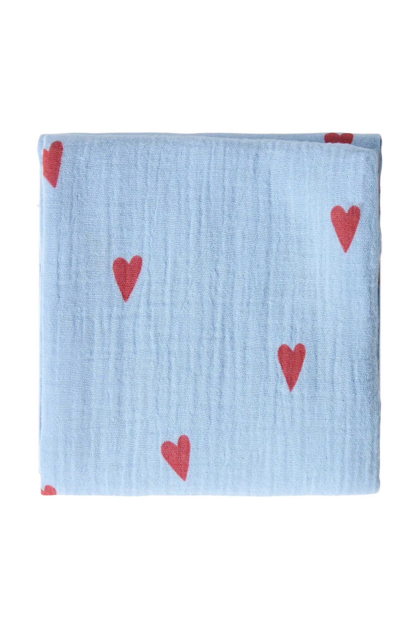 Swaddle Print Medium | Light Blue Hearts - Image 3