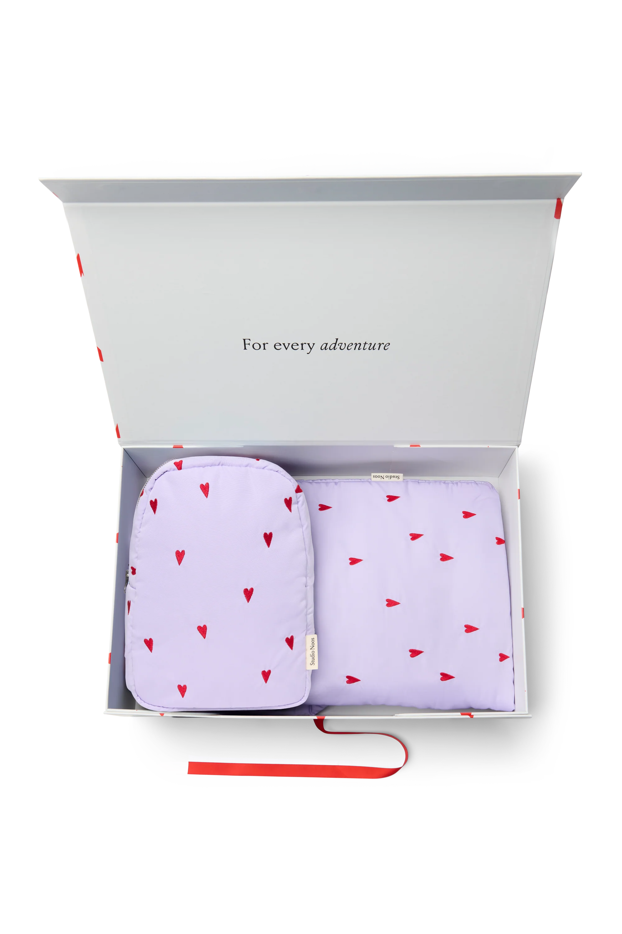 Matching Puffy Gift Set | Purple Hearts