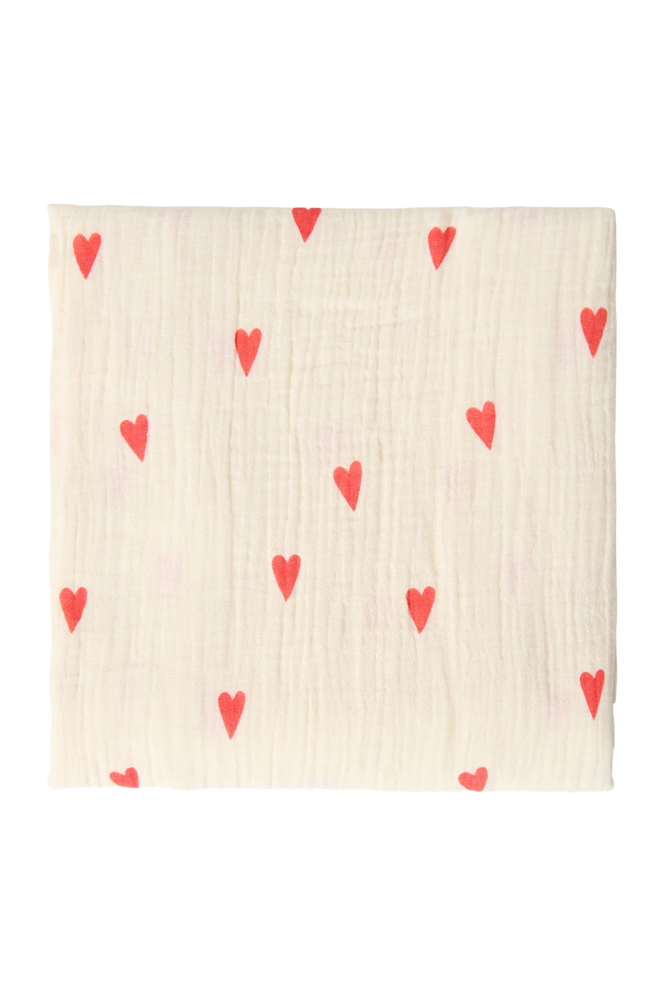 Swaddle Print Large | Beige Hearts - Image 3