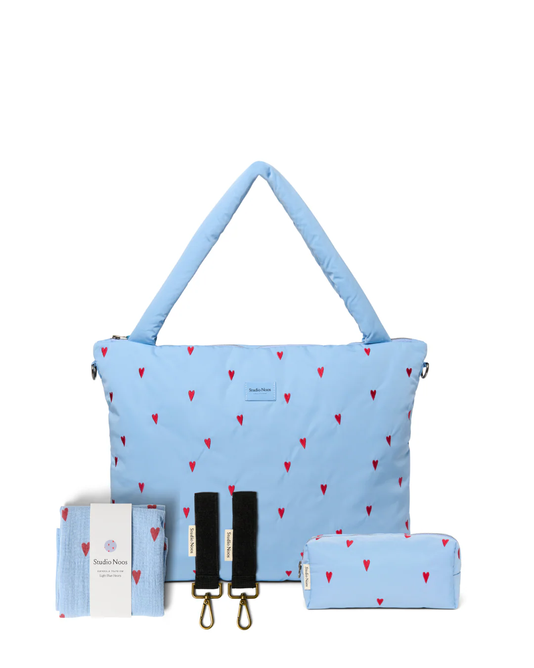 New Parents Gift Set - Light Blue Hearts - Image 3