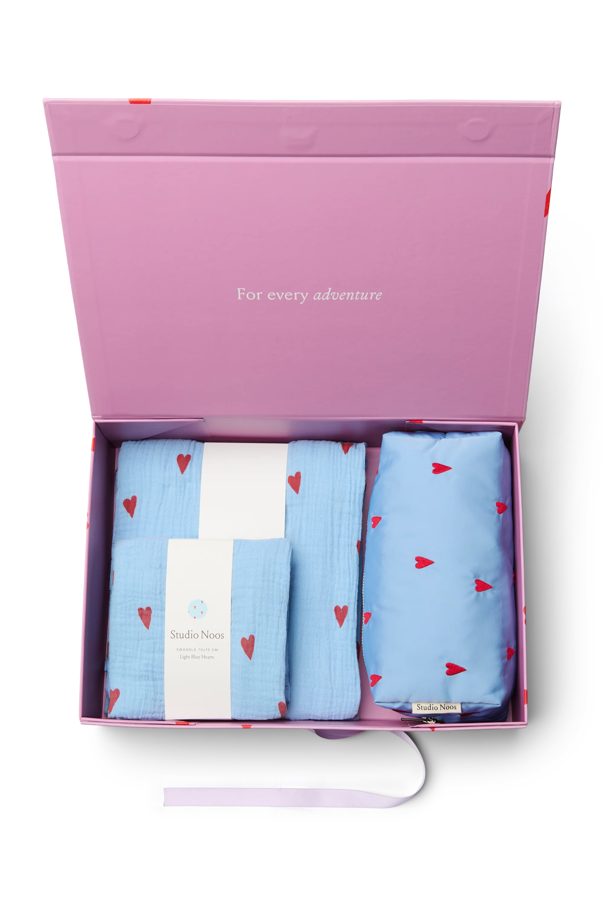 Newborn Essential Gift Set - Light Blue Hearts