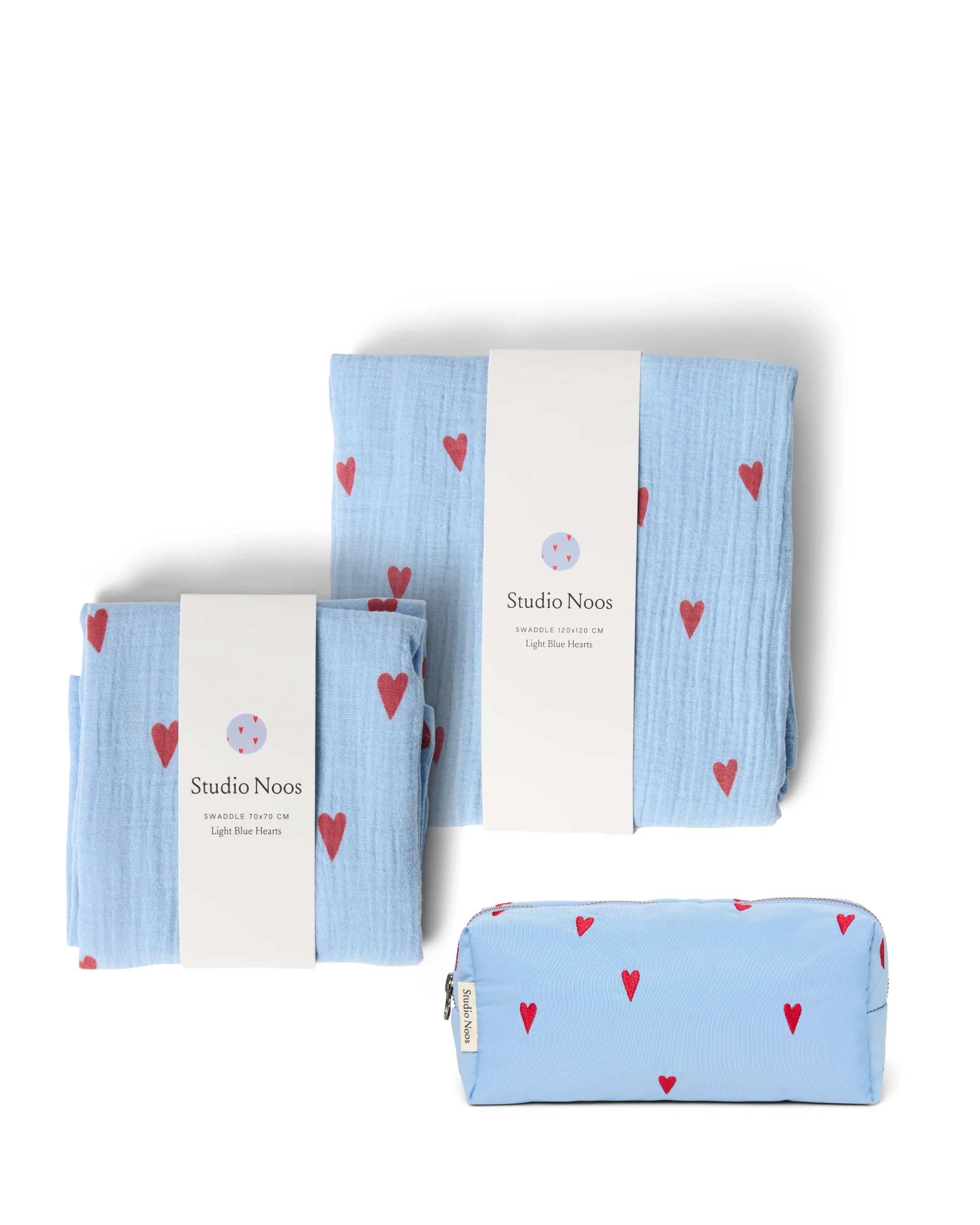 Newborn Essential Gift Set - Light Blue Hearts - Image 3