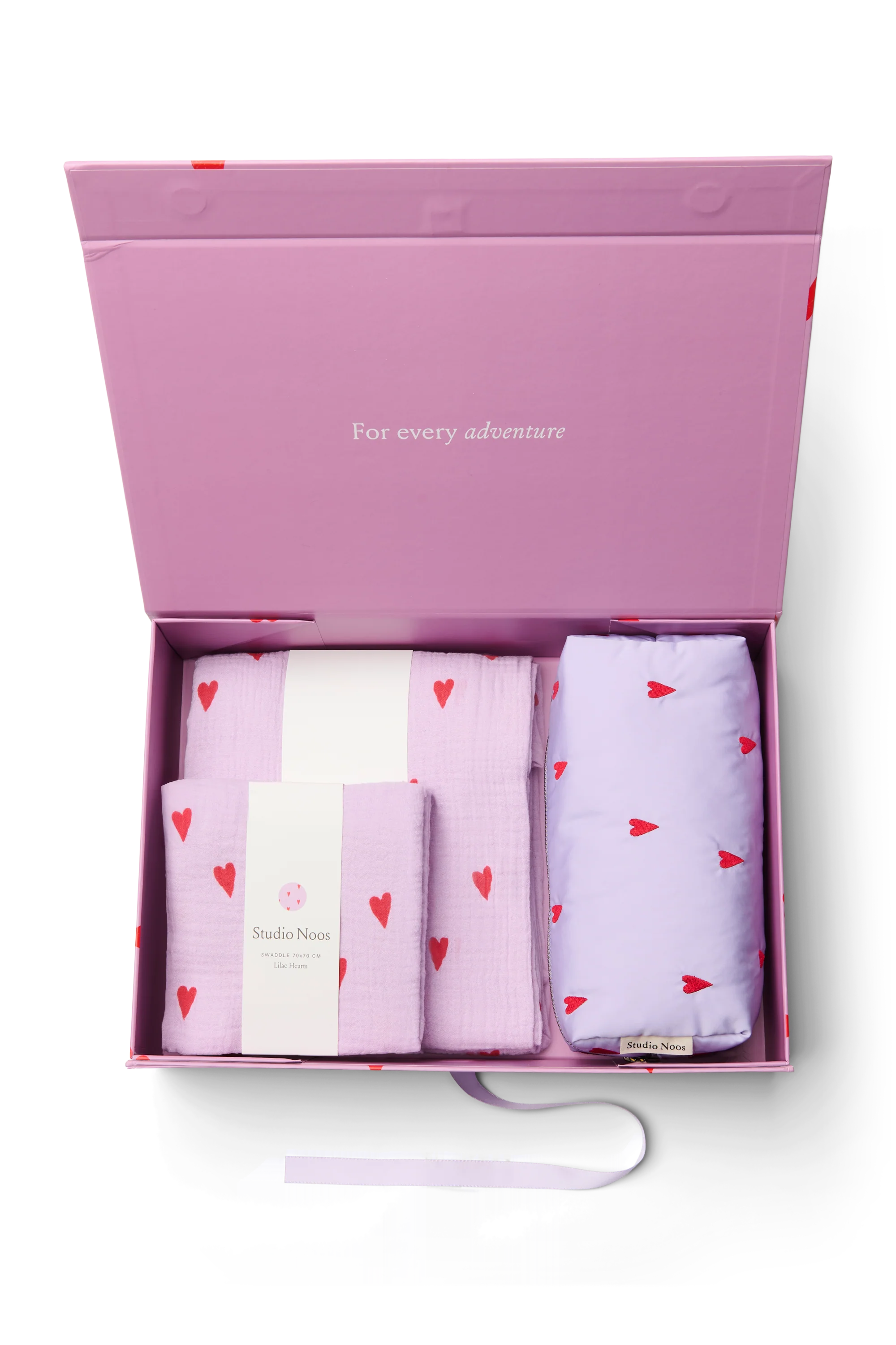 Newborn Essential Gift Set - Purple Hearts
