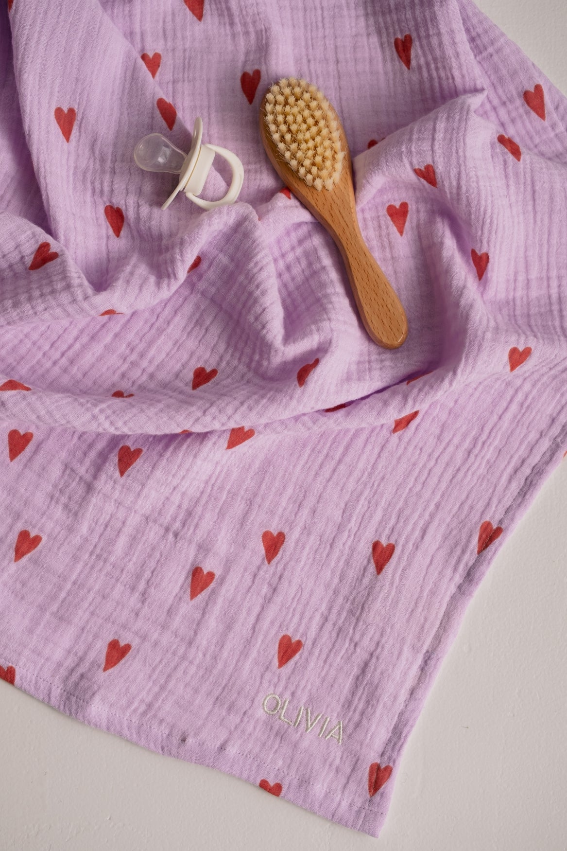 Swaddle Gift Set | Purple Hearts - Image 4