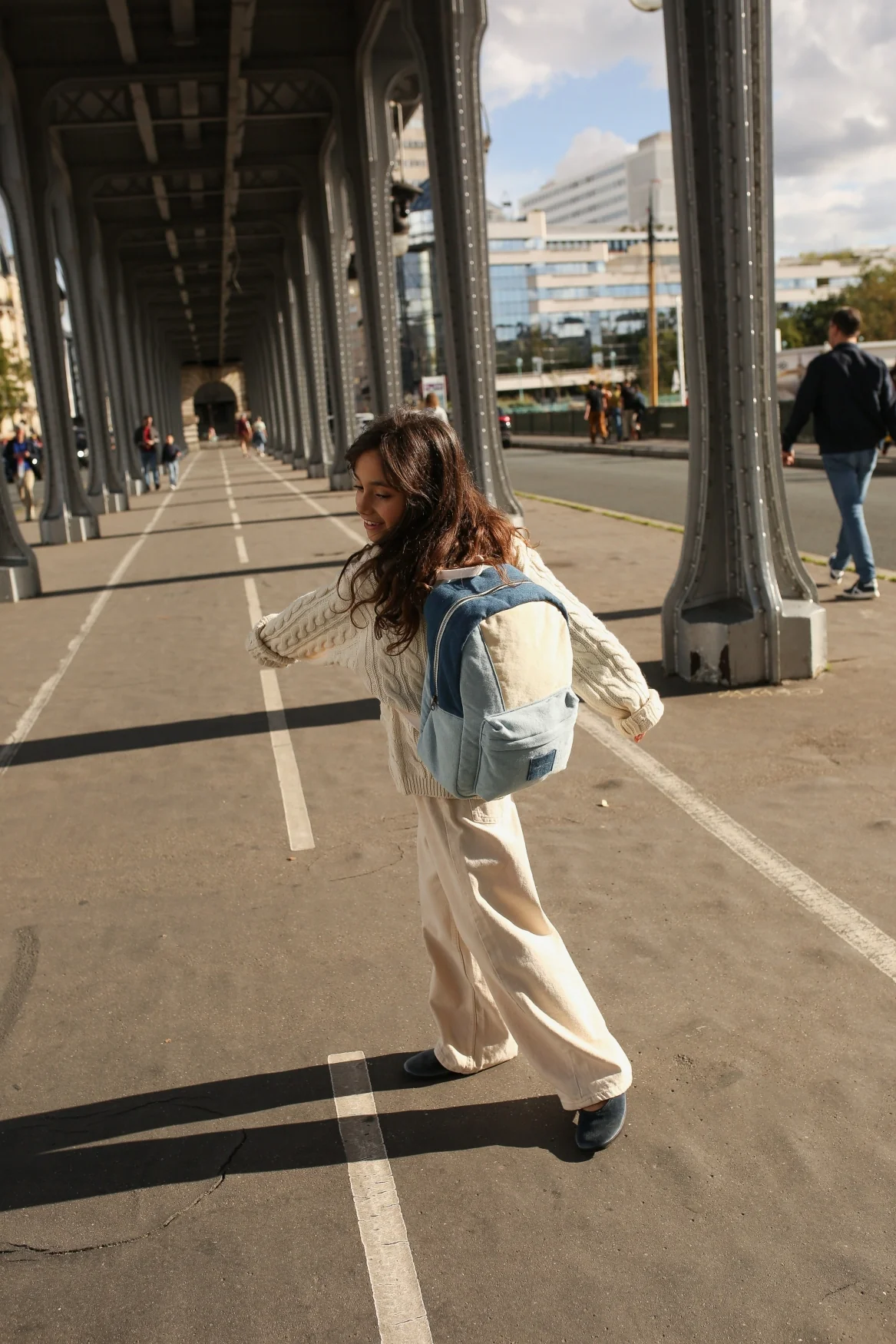Patchwork Midi Backpack | Denim - Image 2