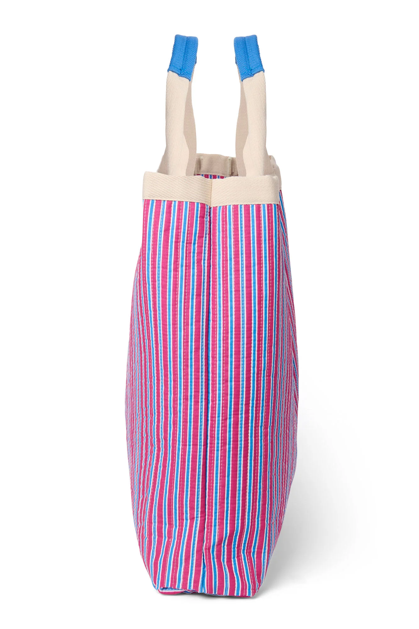 Poplin Striped Beach Bag | Raspberry - Image 7