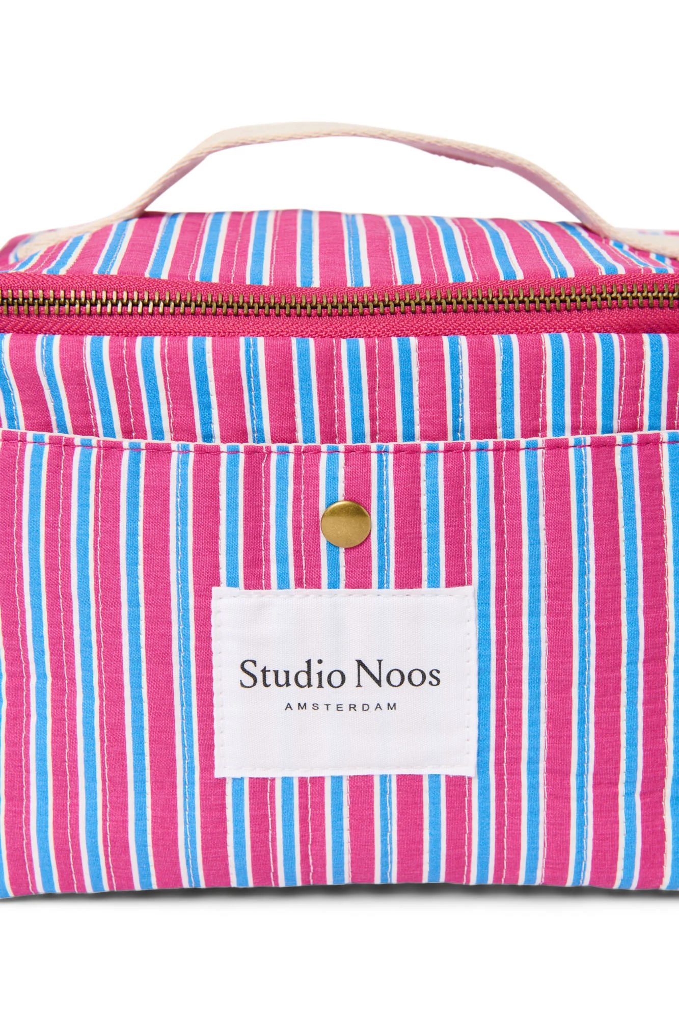 Poplin Striped Cooler Bag | Raspberry - Image 6