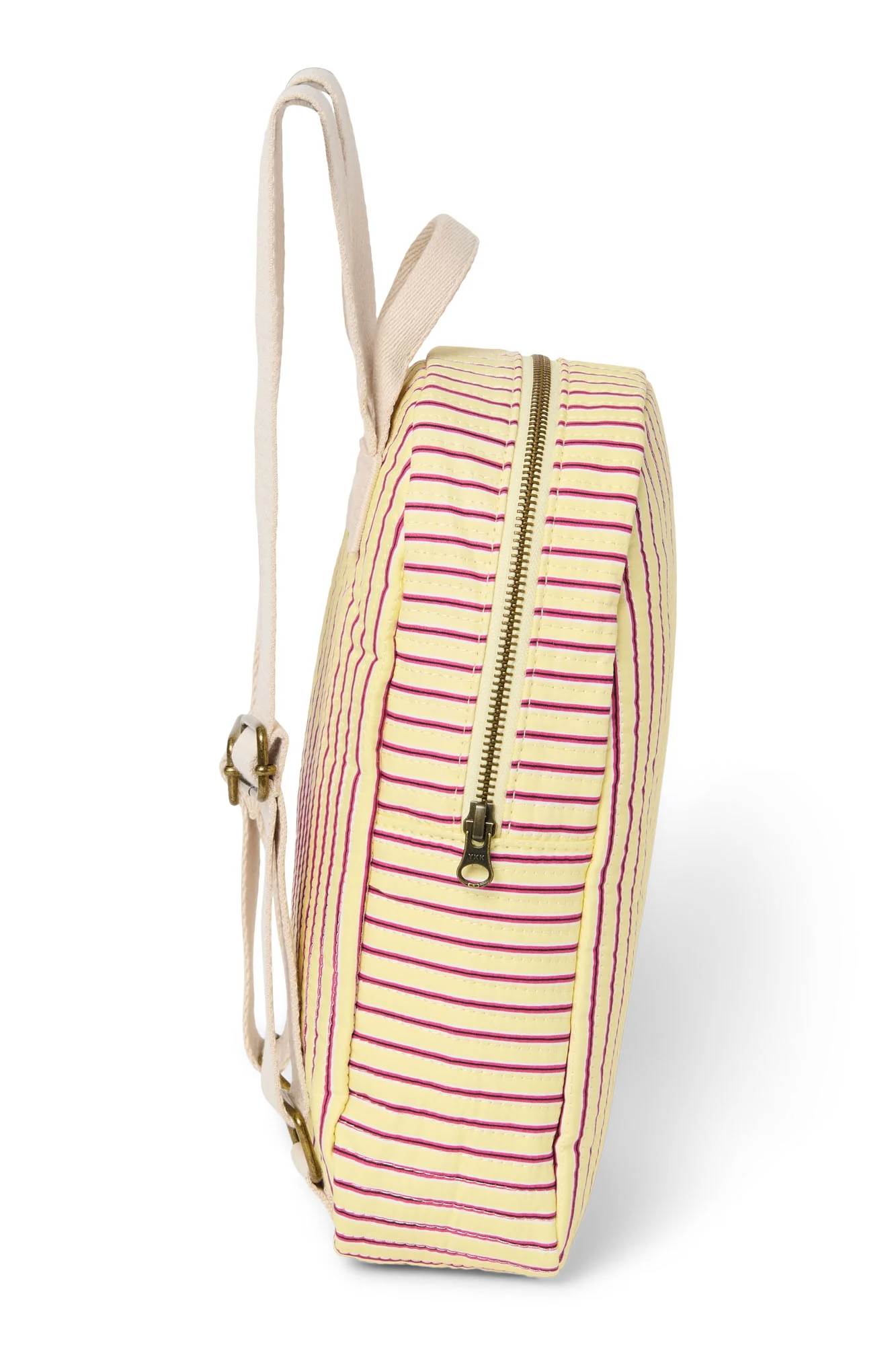 Poplin Striped Mini Backpack | Butter Yellow - Image 6