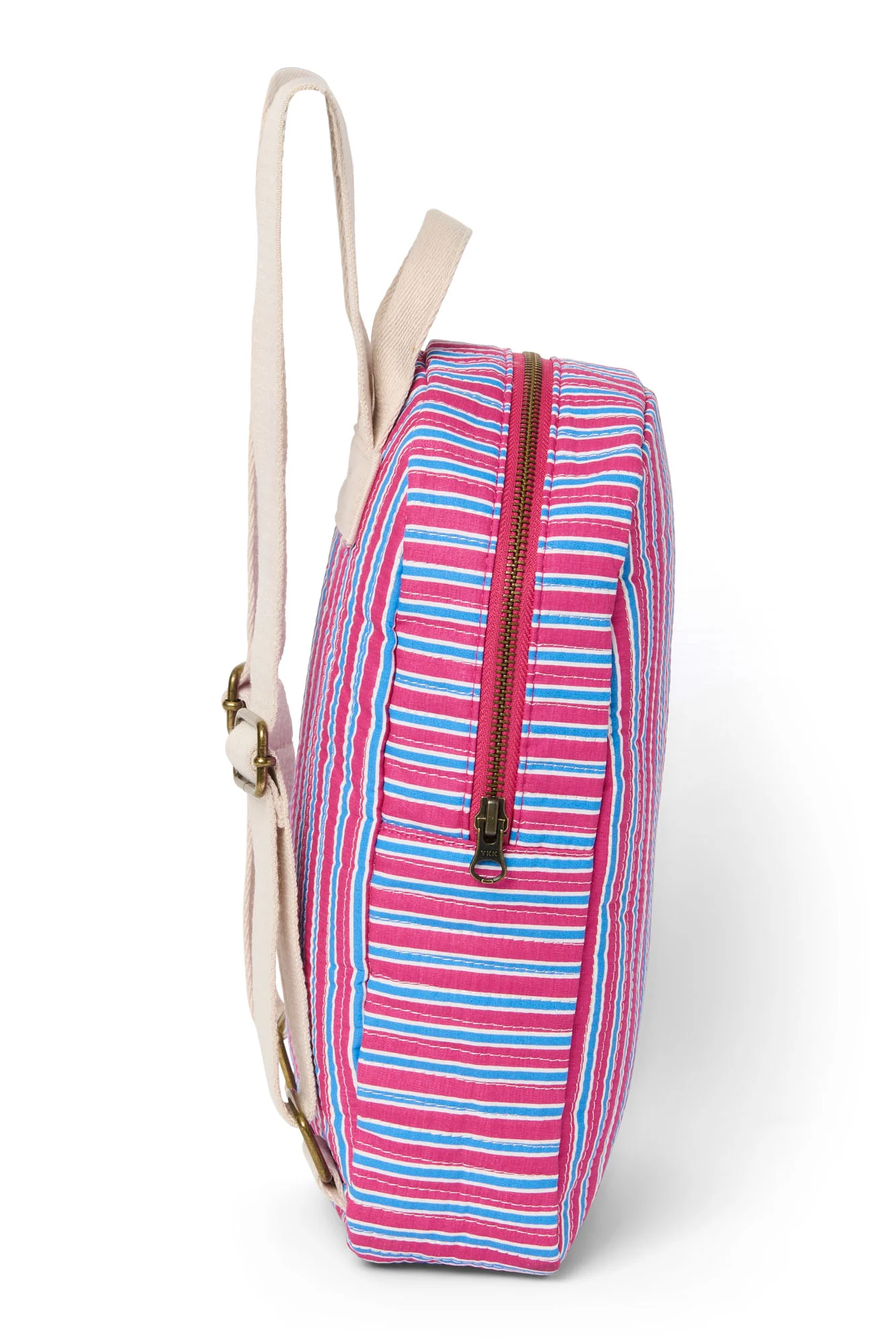 Poplin Striped Mini Backpack | Raspberry - Image 6