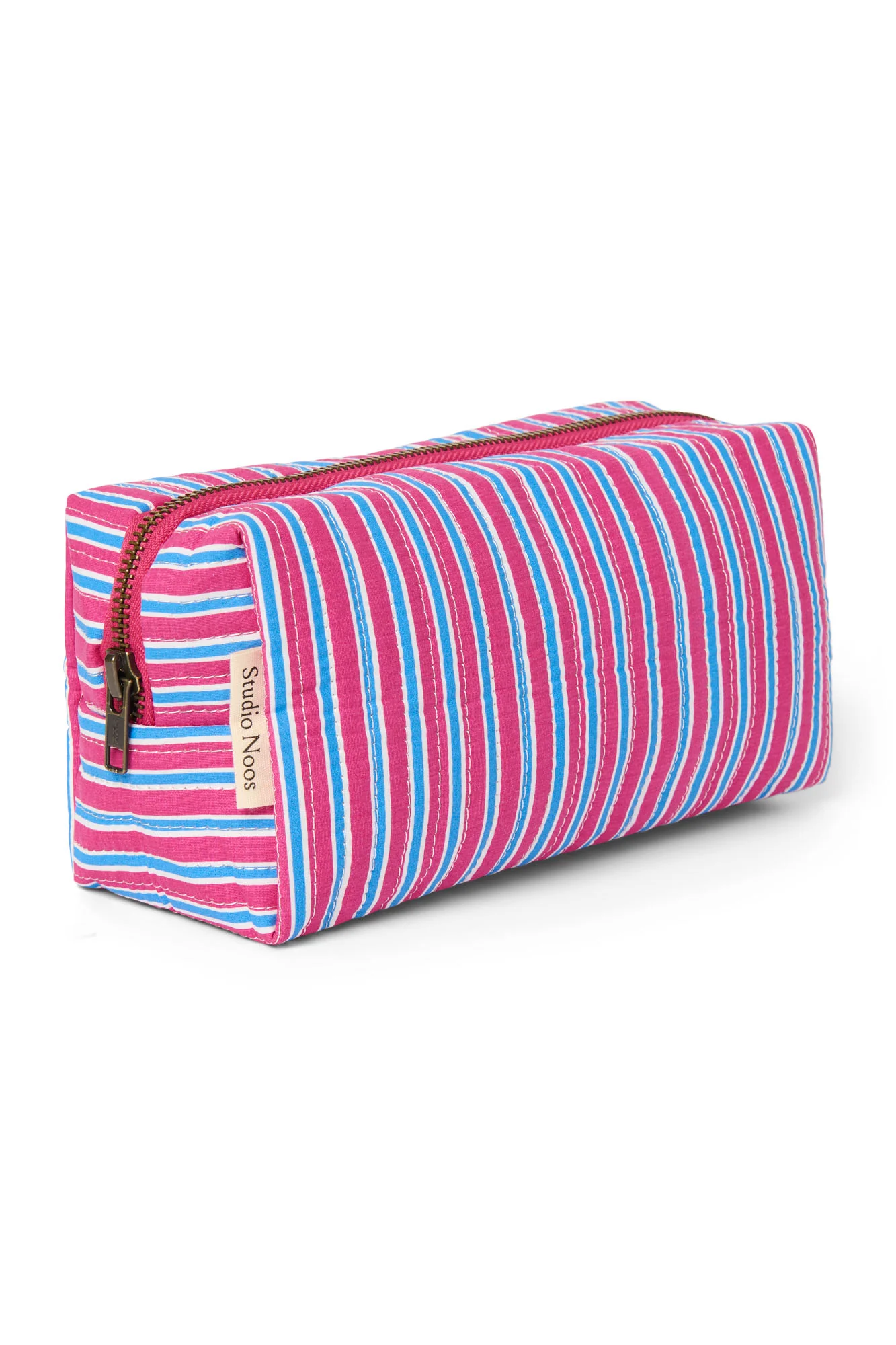 Poplin Striped Pouch | Raspberry - Image 4