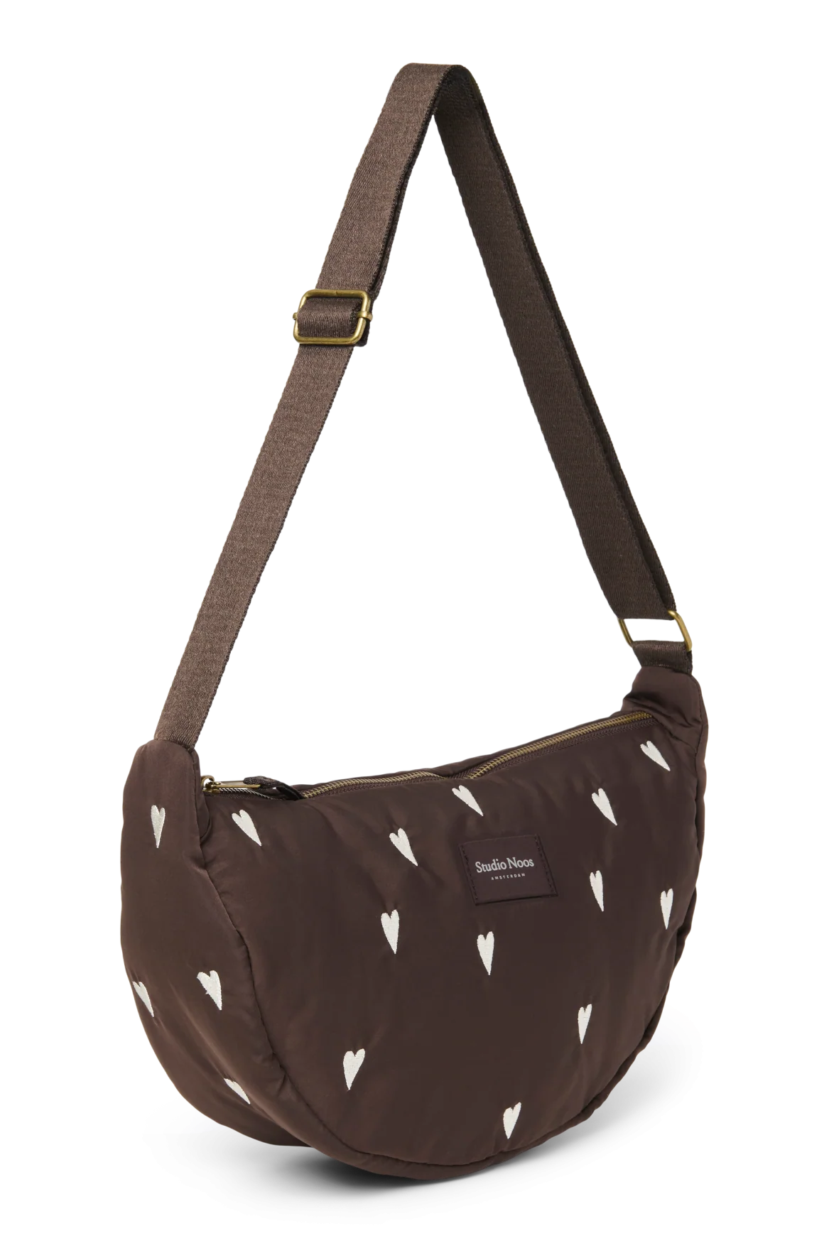 Puffy Adult Fanny Pack | Brown Hearts - Image 3