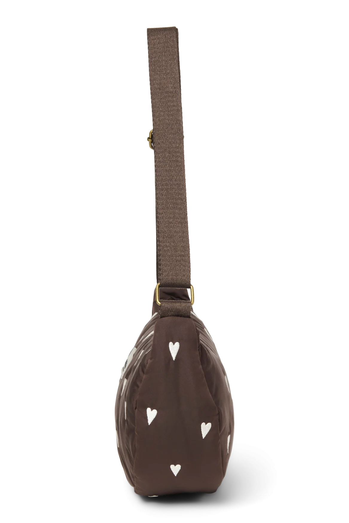 Puffy Adult Fanny Pack | Brown Hearts - Image 4