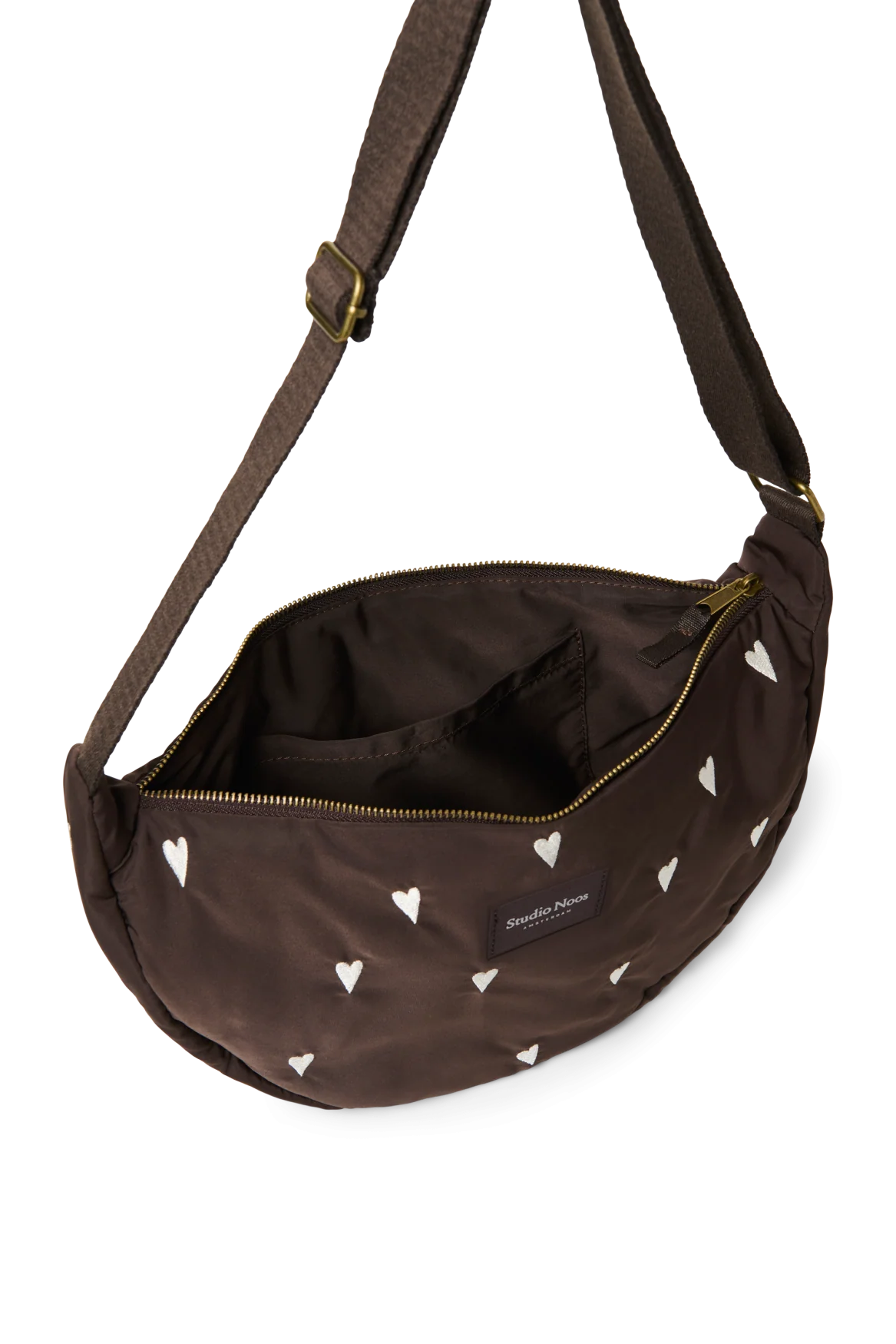 Puffy Adult Fanny Pack | Brown Hearts - Image 5